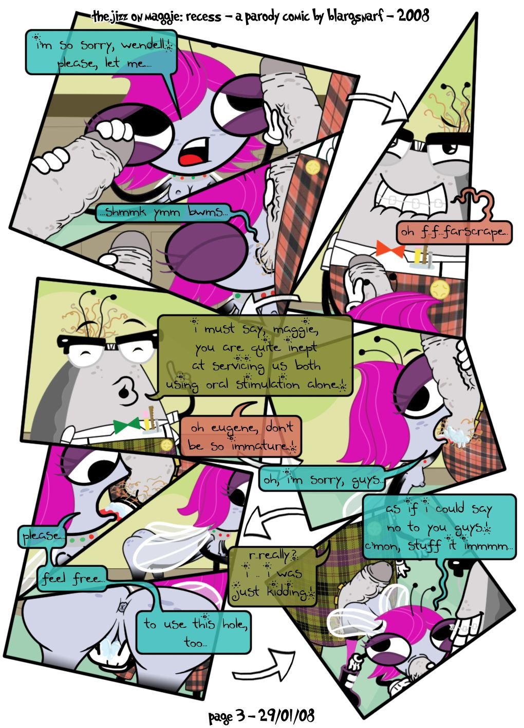The Jizz on Maggie: Recess (The Buzz on Maggie) [Blargsnarf] 1 . The Jizz on Maggie: Recess - Chapter 1 (The Buzz on Maggie) [Blargsnarf] – page 3