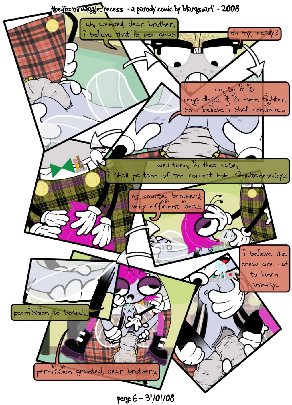 The Jizz on Maggie: Recess (The Buzz on Maggie) [Blargsnarf] 1 . The Jizz on Maggie: Recess - Chapter 1 (The Buzz on Maggie) [Blargsnarf] – page 6