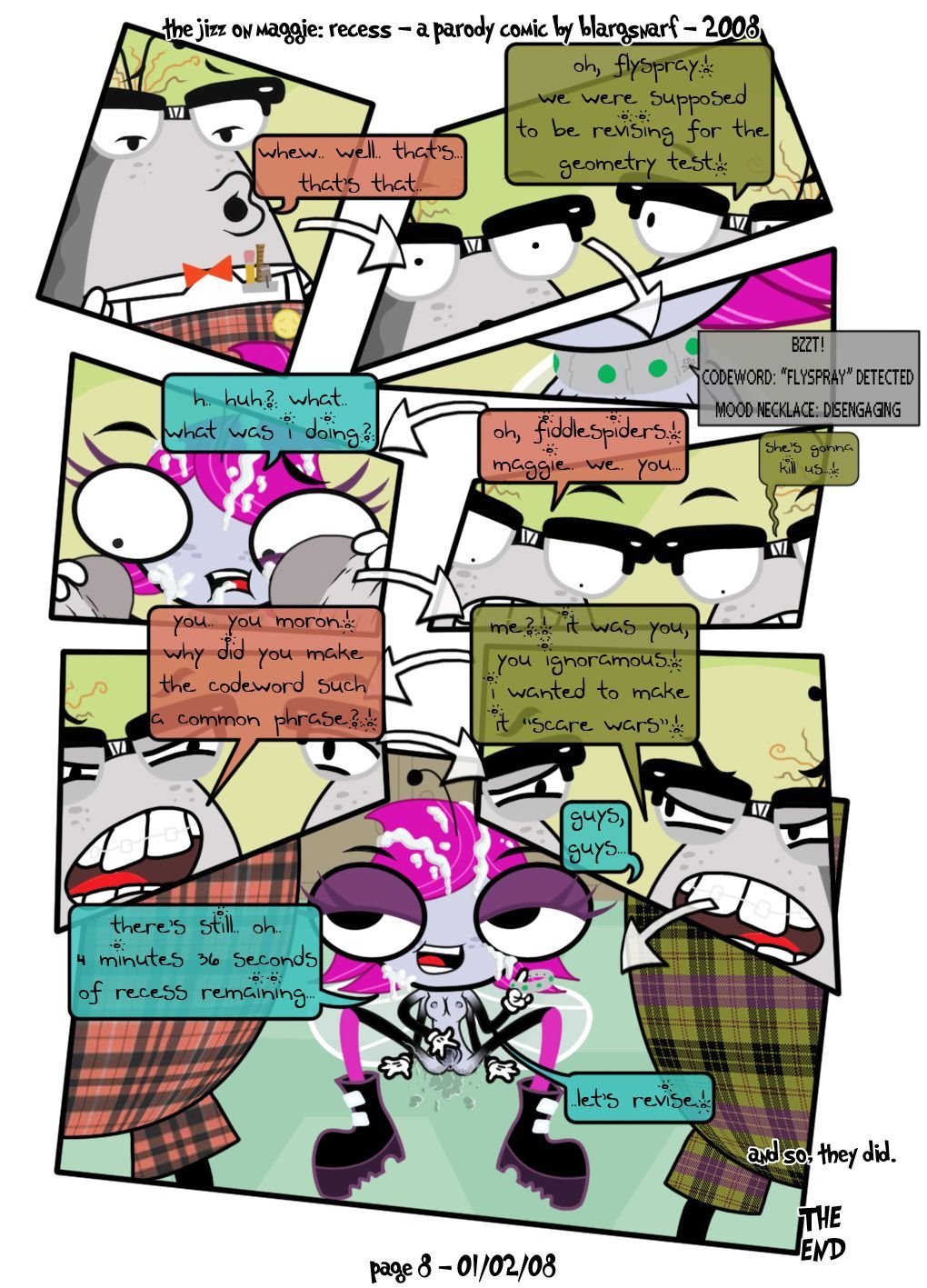 The Jizz on Maggie: Recess (The Buzz on Maggie) [Blargsnarf] 1 . The Jizz on Maggie: Recess - Chapter 1 (The Buzz on Maggie) [Blargsnarf] – page 8