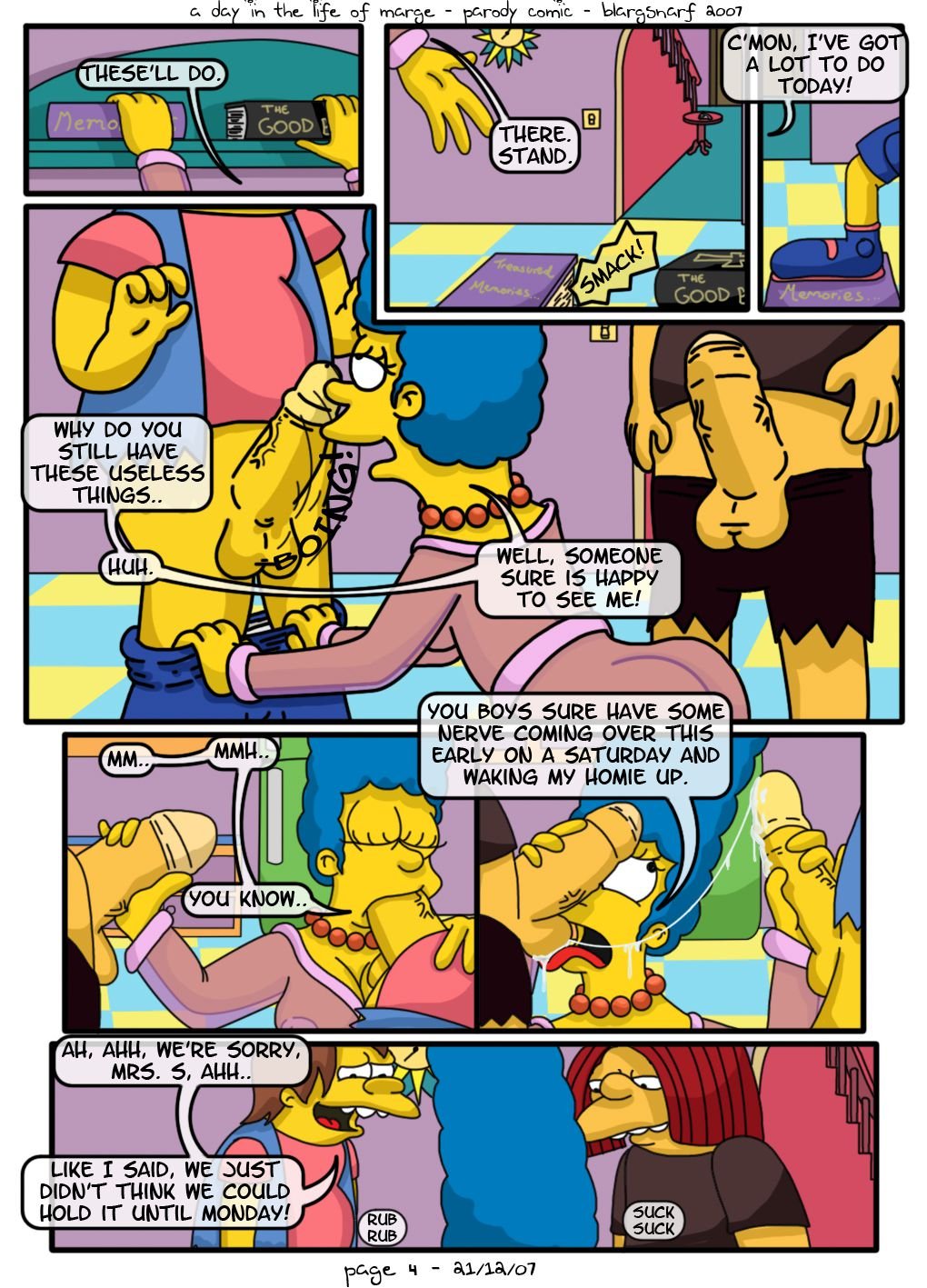 A Day in the Life of Marge (The Simpsons) [Blargsnarf] 1 . A Day in the Life of Marge - Chapter 1 (The Simpsons) [Blargsnarf] – page 5