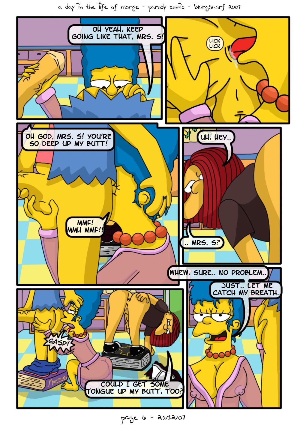A Day in the Life of Marge (The Simpsons) [Blargsnarf] 1 . A Day in the Life of Marge - Chapter 1 (The Simpsons) [Blargsnarf] – page 7