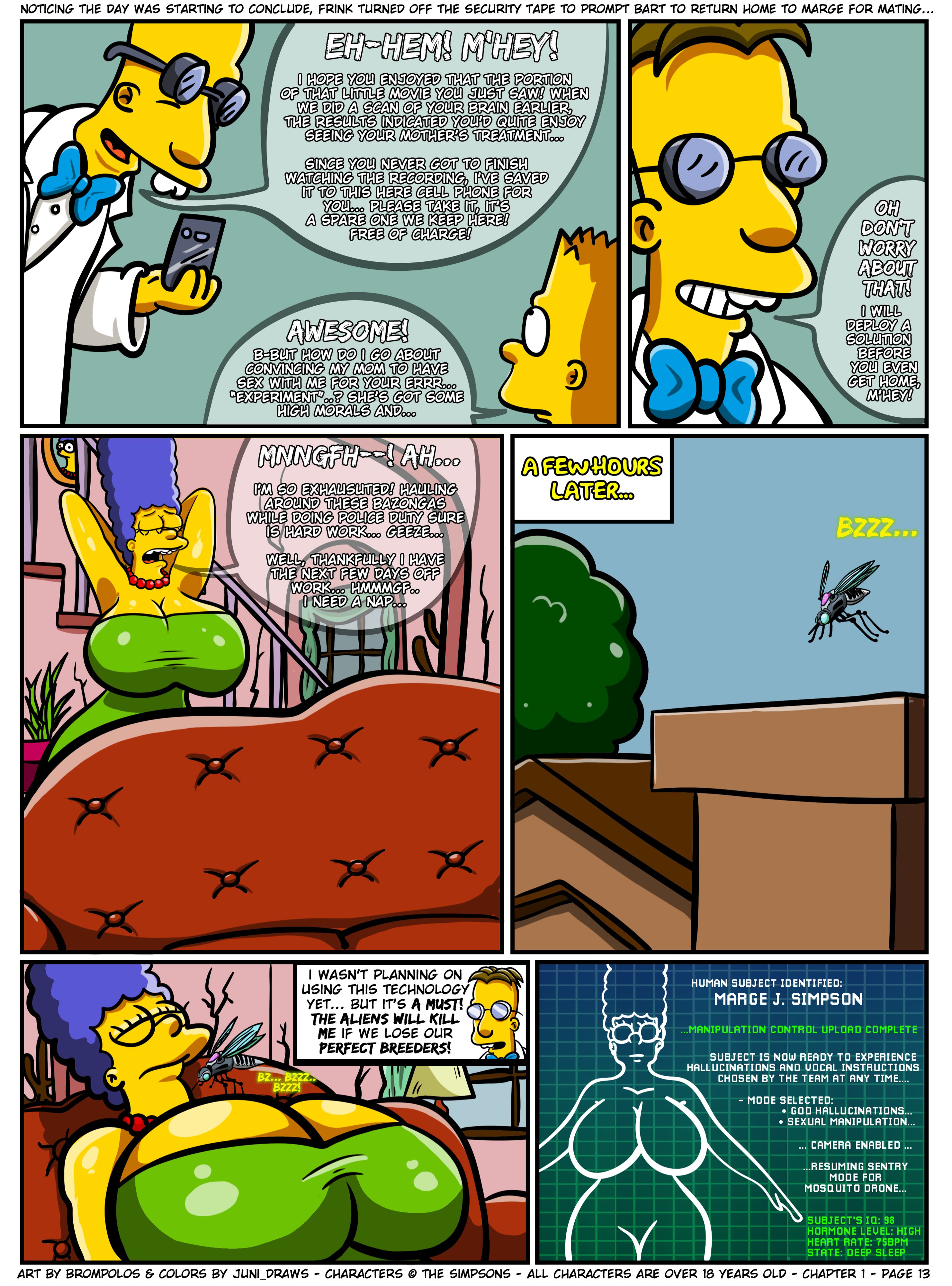 The Sexensteins (The Simpsons) [Brompolos] 1 . The Sexensteins - Chapter 1 (The Simpsons) [Brompolos] – page 14