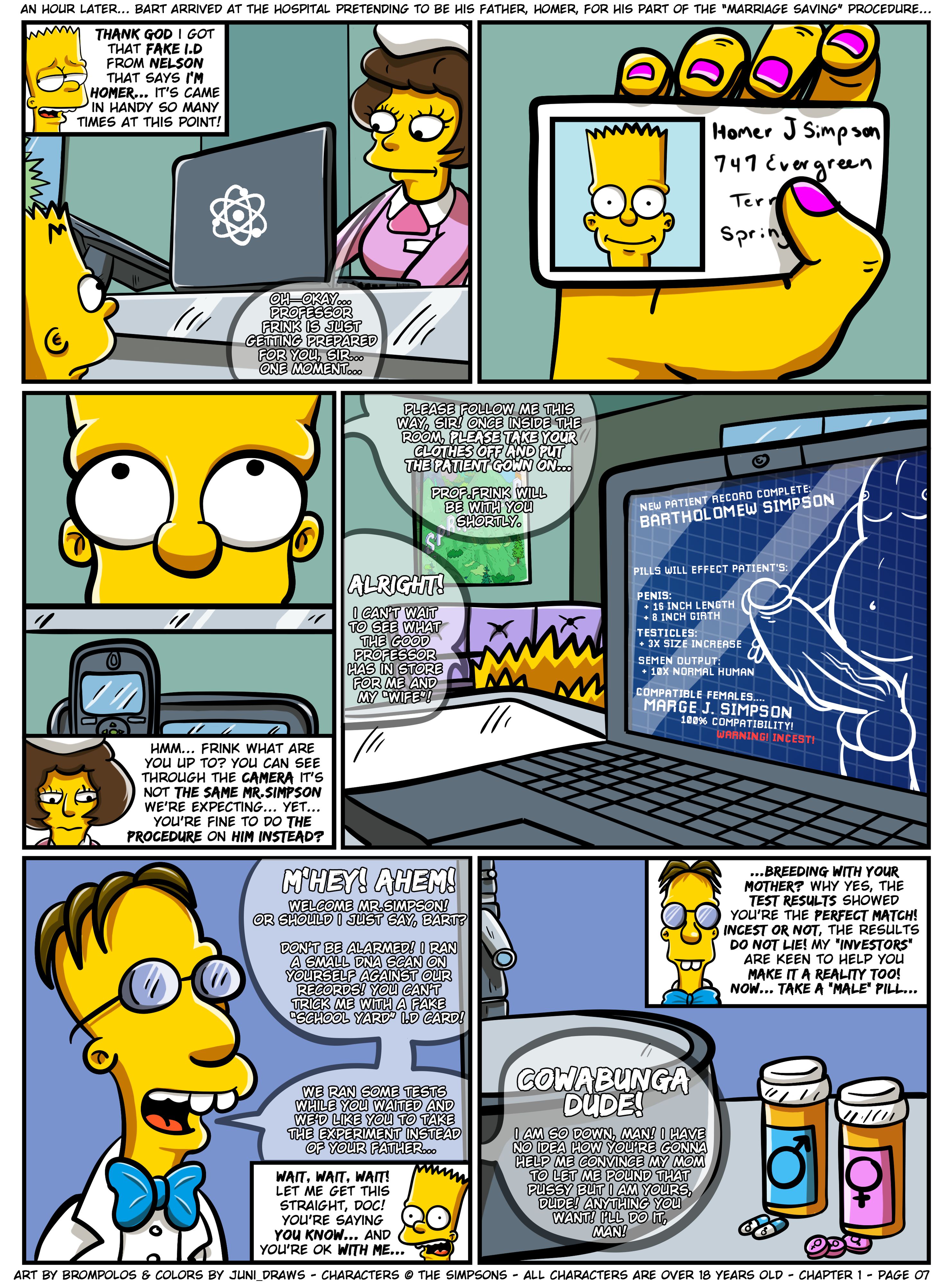 The Sexensteins (The Simpsons) [Brompolos] 1 . The Sexensteins - Chapter 1 (The Simpsons) [Brompolos] – page 8