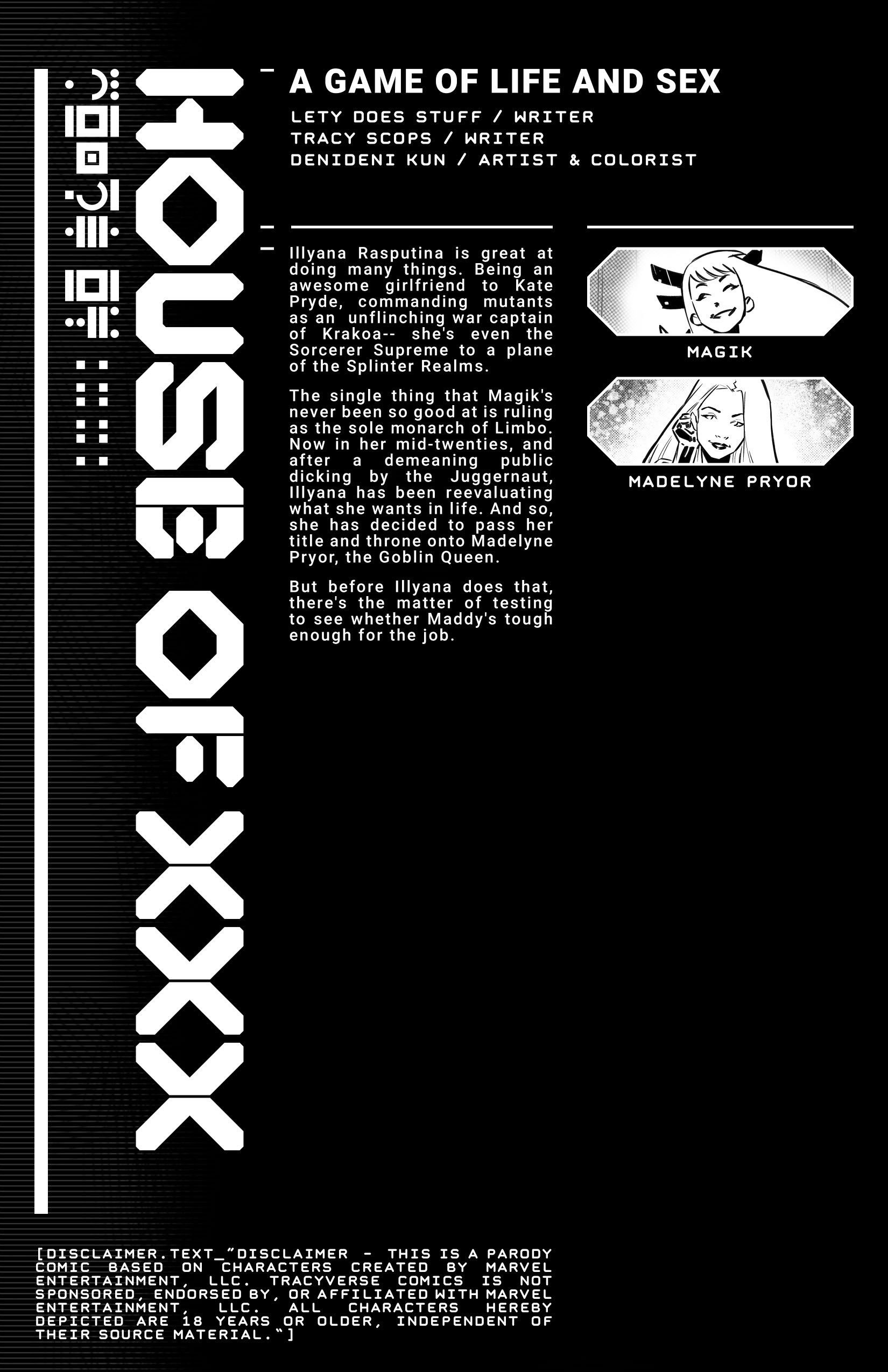 House Of XXX – Jugger Slut (X-Men) [Tracy Scops] 2 . House Of XXX - A Game Of Life And Sex - Chapter 2 (X-Men) [Tracy Scops] – page 2