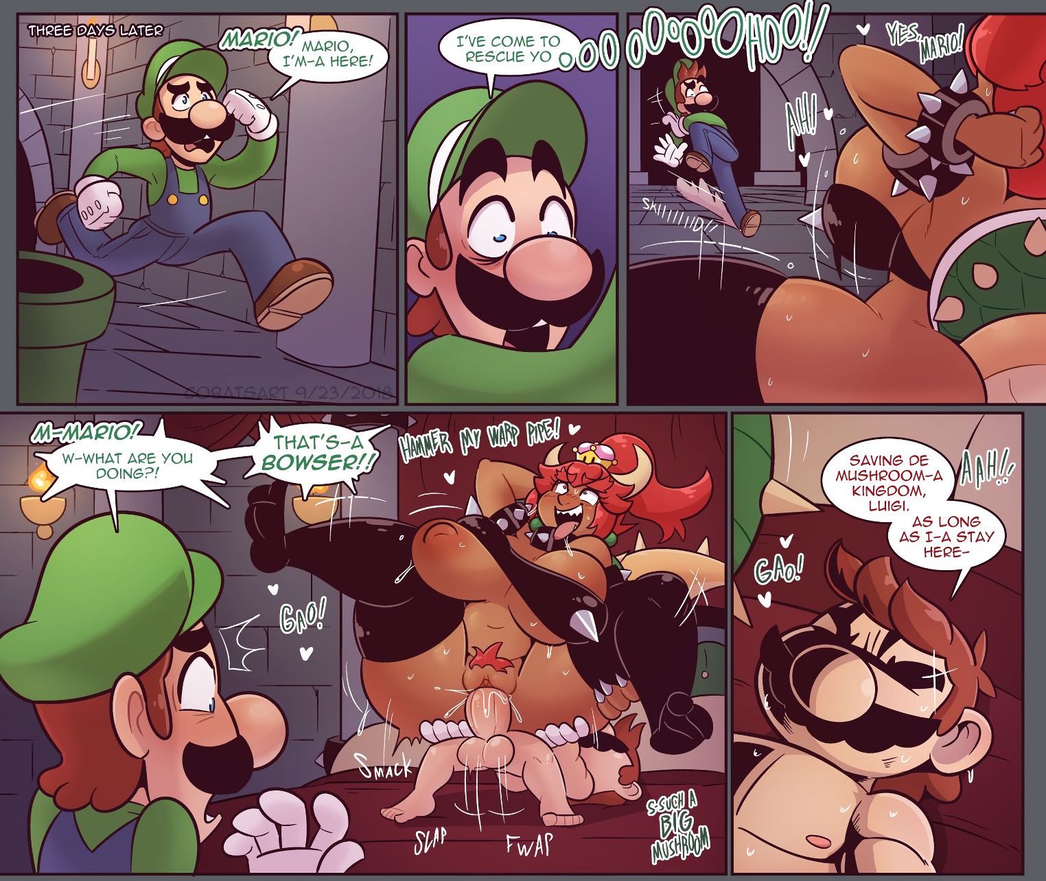 Bowsette x Mario (New Super Mario Bros. U Deluxe) [Cobatsart] 1 . Bowsette x Mario - Chapter 1 (New Super Mario Bros. U Deluxe) [Cobatsart] – page 2