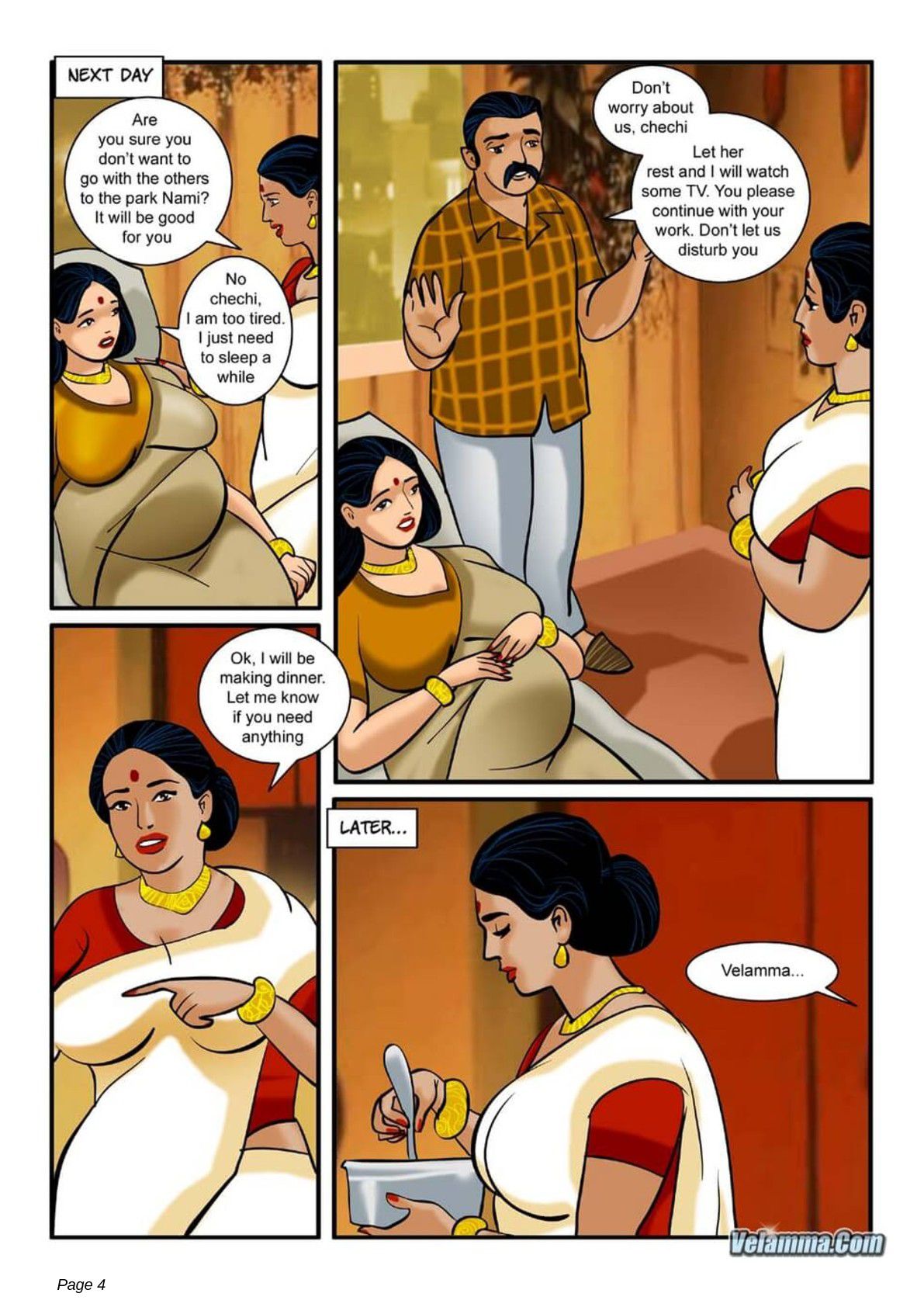 Velamma [Velamma] 3 . Velamma - Chapter 3 - How Far Would You Go For Your Family [Velamma] – page 4