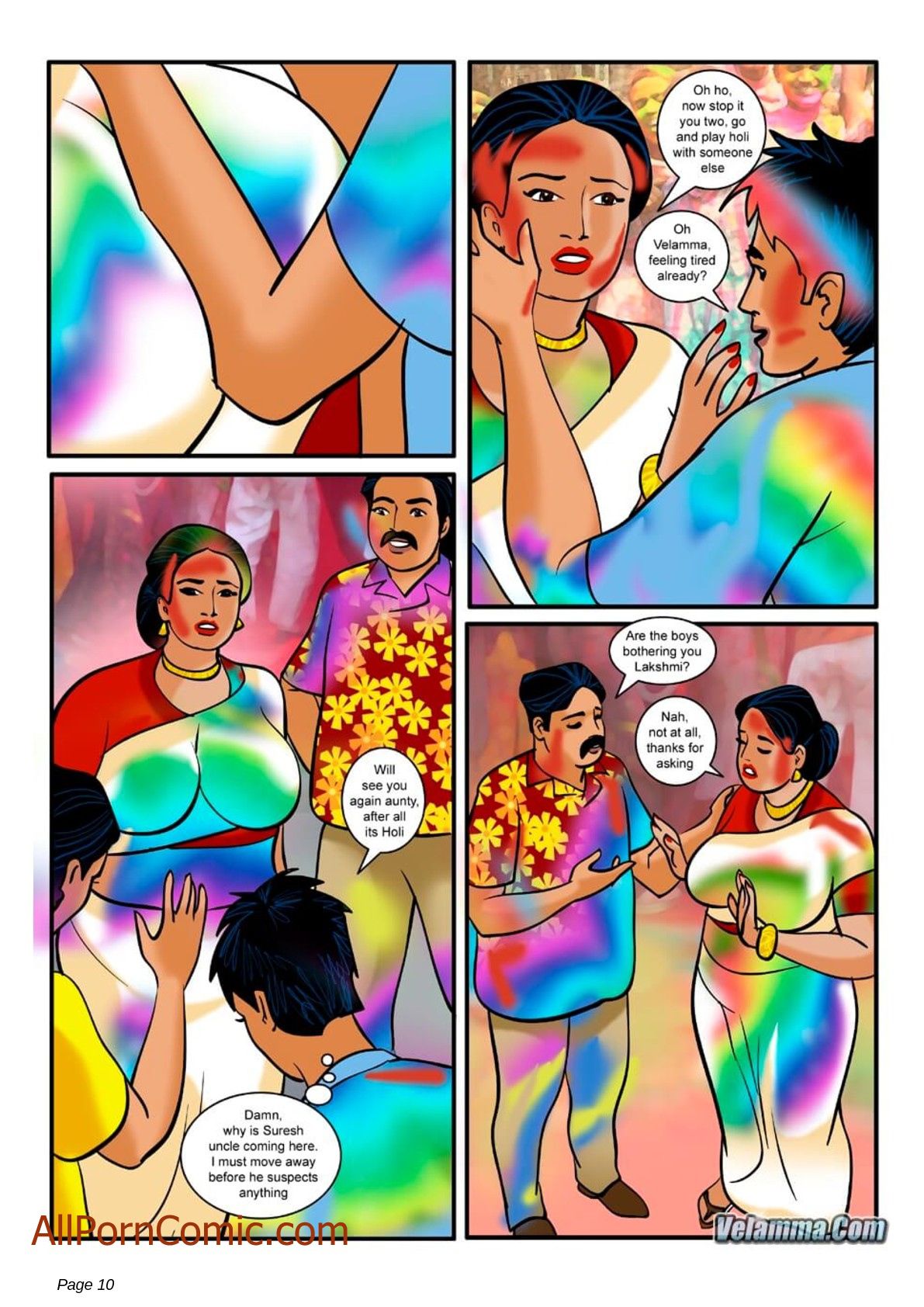 Velamma [Velamma] 8 . Velamma - Chapter 8 - The Festival Of Colors And.. [Velamma] – page 10