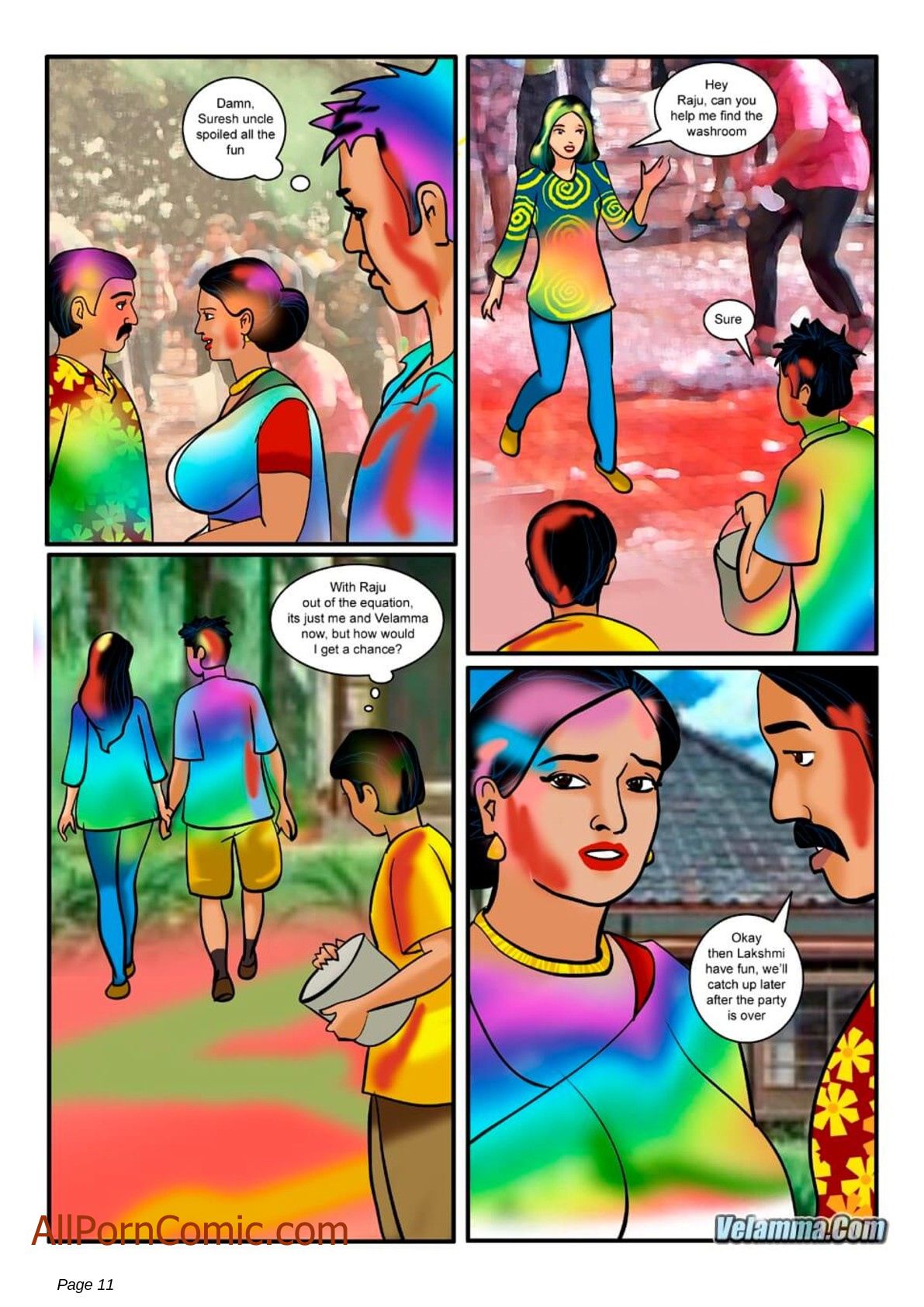 Velamma [Velamma] 8 . Velamma - Chapter 8 - The Festival Of Colors And.. [Velamma] – page 11
