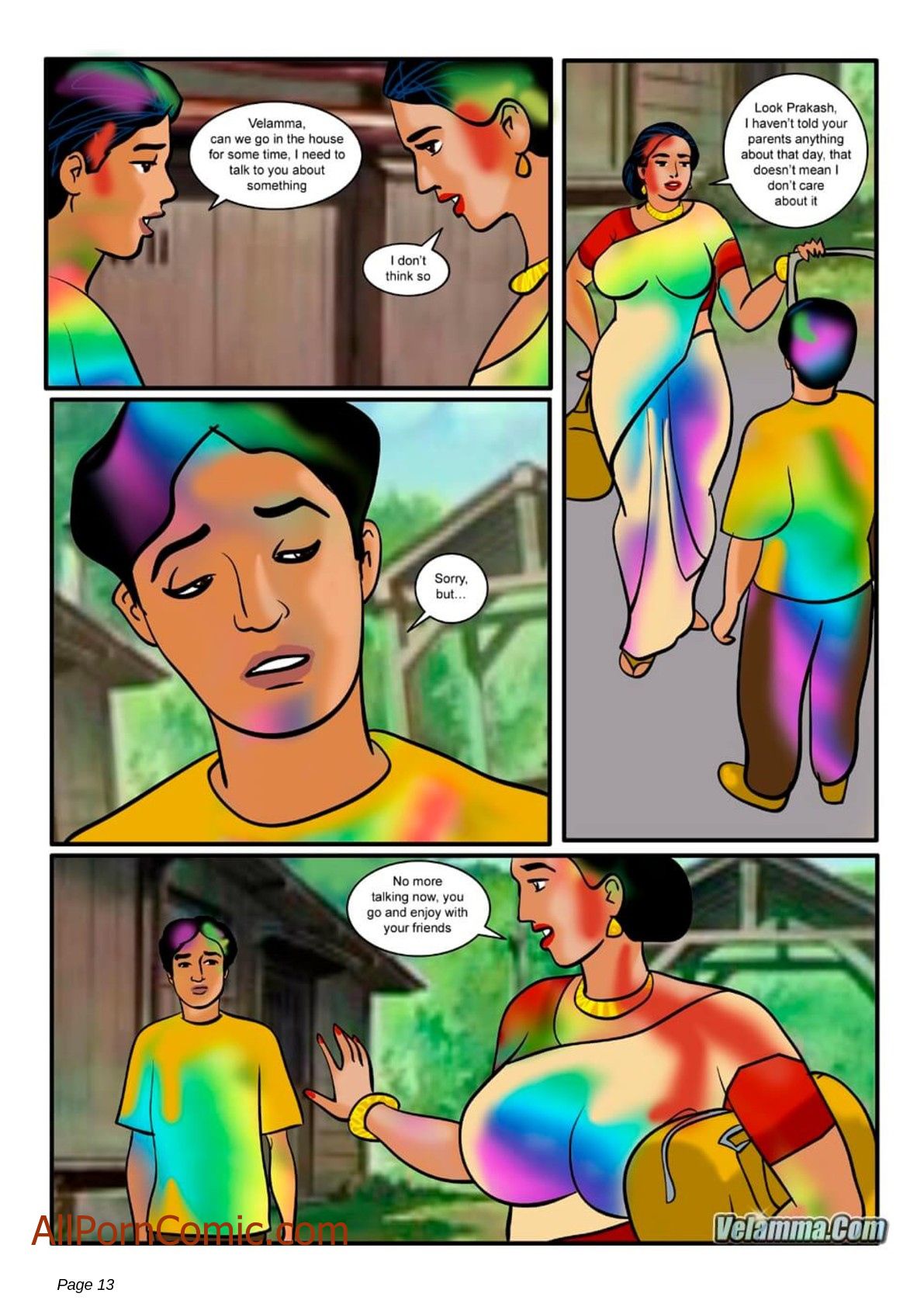Velamma [Velamma] 8 . Velamma - Chapter 8 - The Festival Of Colors And.. [Velamma] – page 13