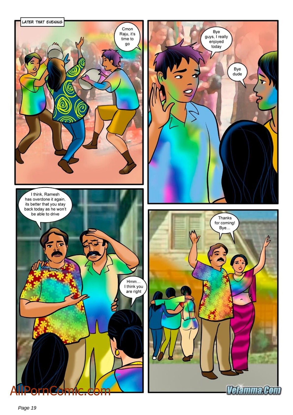 Velamma [Velamma] 8 . Velamma - Chapter 8 - The Festival Of Colors And.. [Velamma] – page 19