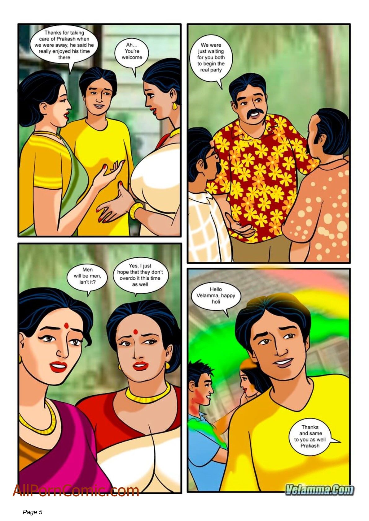 Velamma [Velamma] 8 . Velamma - Chapter 8 - The Festival Of Colors And.. [Velamma] – page 5