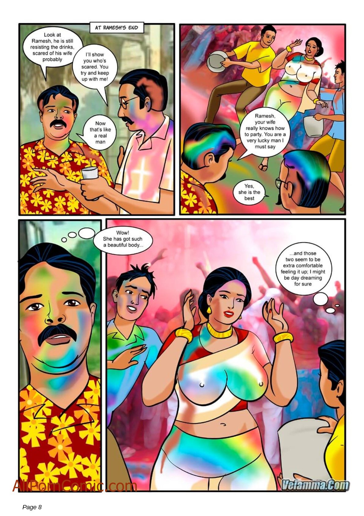 Velamma [Velamma] 8 . Velamma - Chapter 8 - The Festival Of Colors And.. [Velamma] – page 8