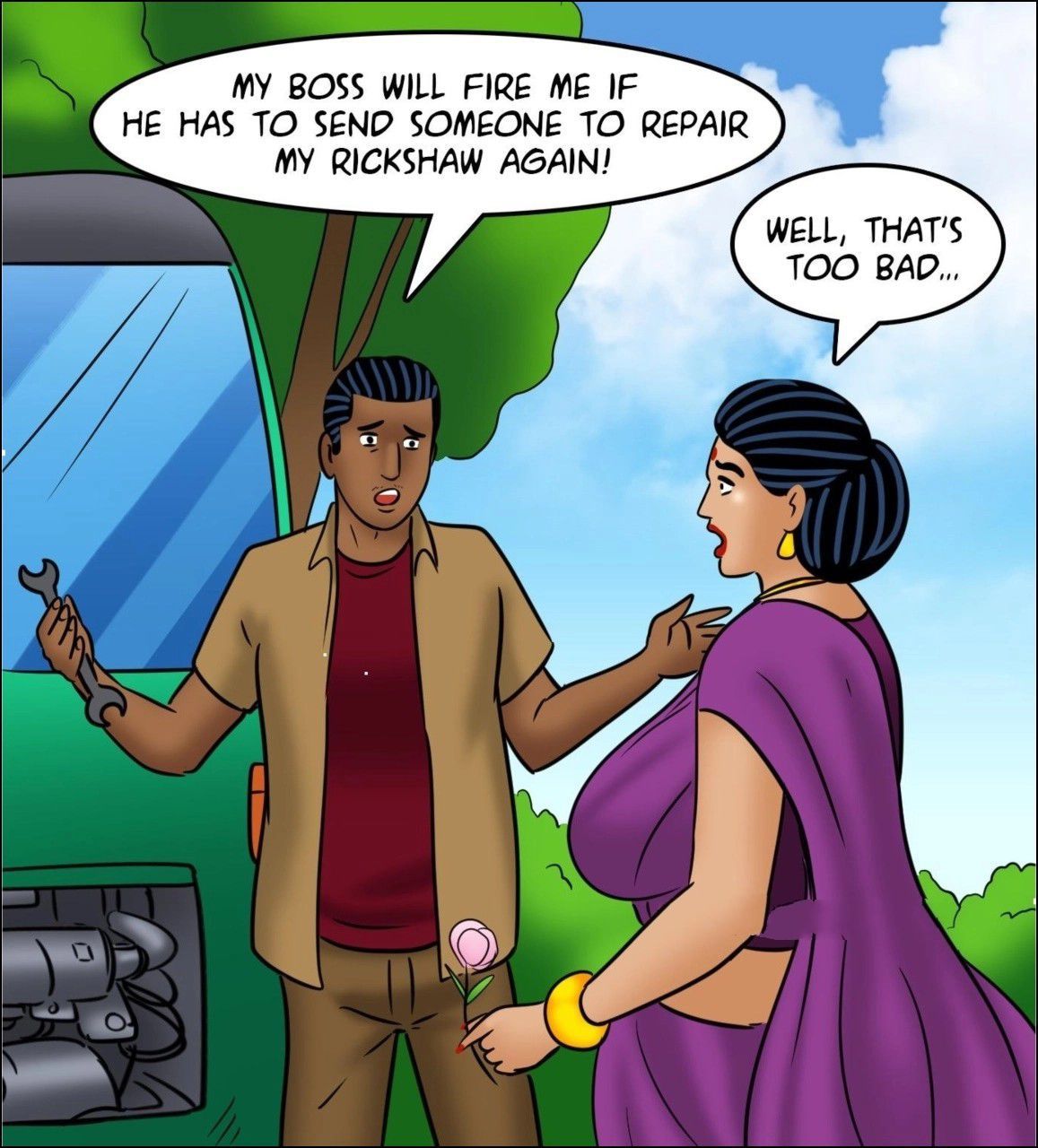 Velamma [Velamma] 126 . Velamma - LQ - Chapter 126 - Rickshaw Rendezvous [Velamma] – page 58