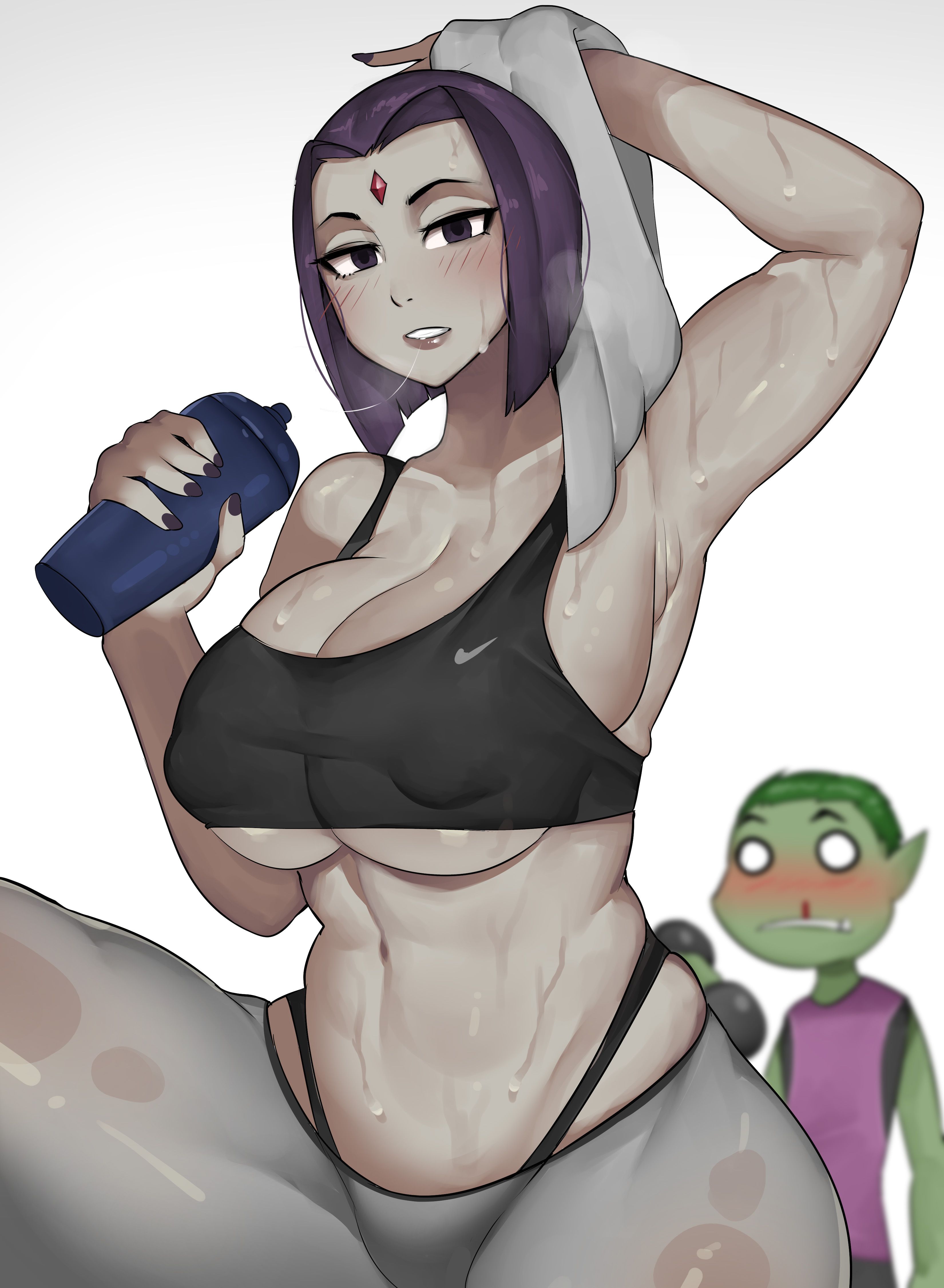 Misc Variant Sets (Various) [Elijahzx] [ElijahZX] Raven at the Gym (Teen Titans) – page 1