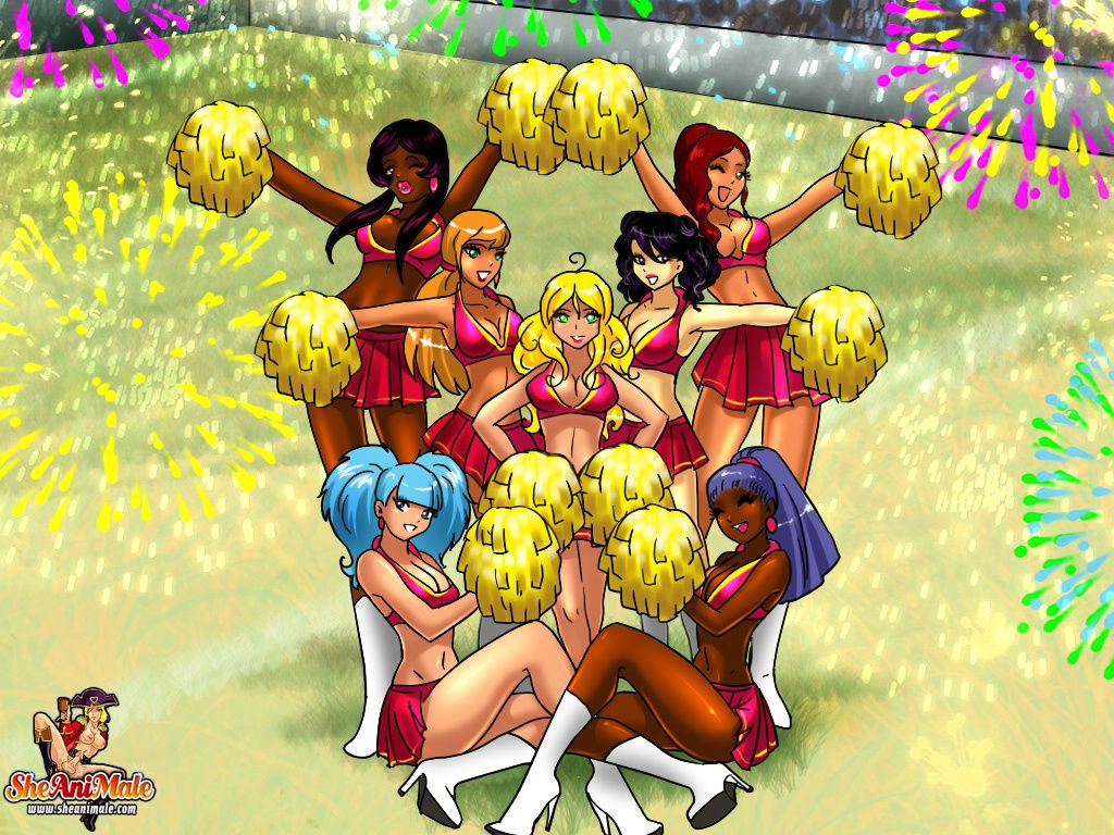 Anime Style Comics 1 [SheAniMale] Taking On The Cheerleading Squad - [SheAniMale] – page 1