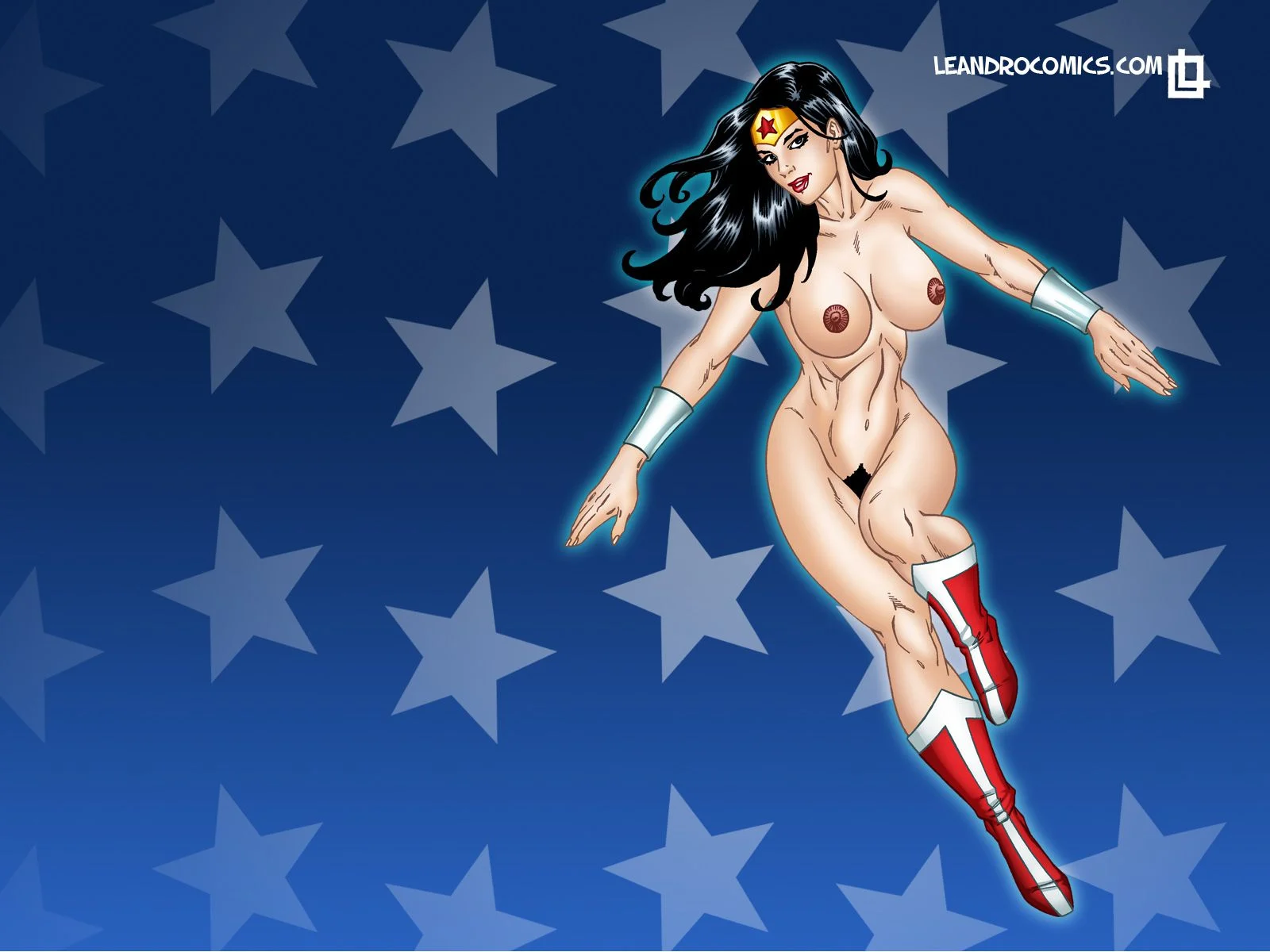 Superhero Image Sets (Various) [Leandro Comics] Hot lesbian sex featuring Wonder Woman and Cheetah (JLA) – page 1