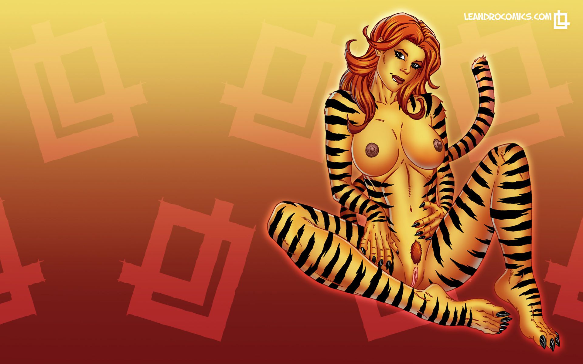Superhero Image Sets (Various) [Leandro Comics] Tigra makes your meat sword purr! (Avengers) – page 1