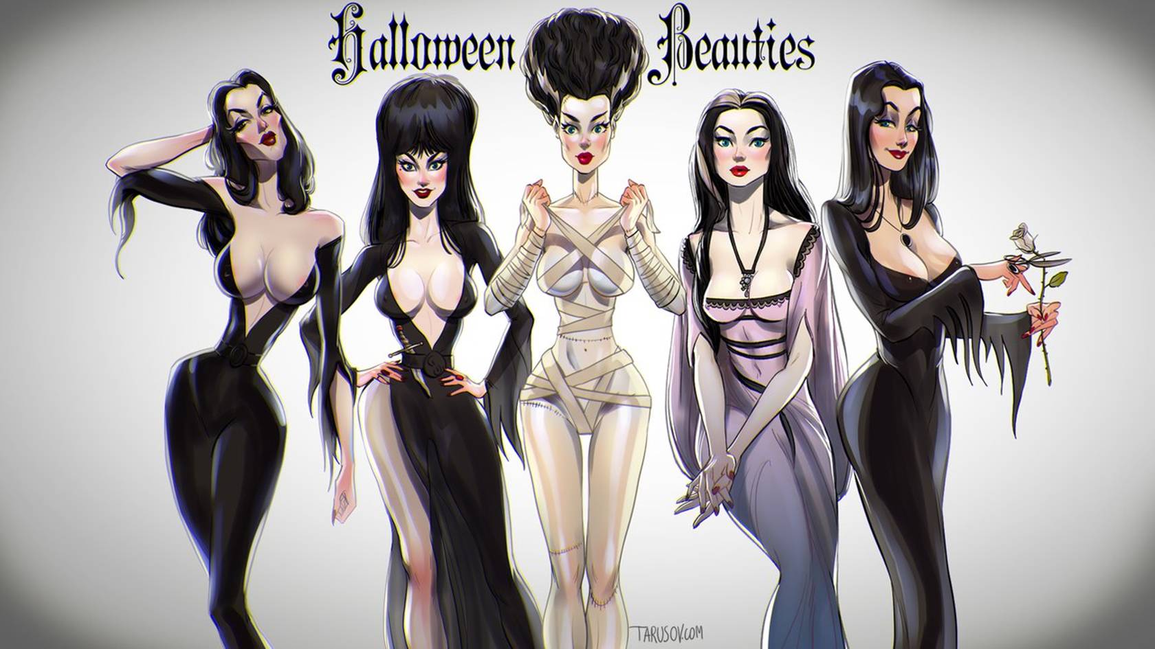 Artworks, Pinups And More [Andrew Tarusov] Halloween Beauties - [Andrew Tarusov] – page 1