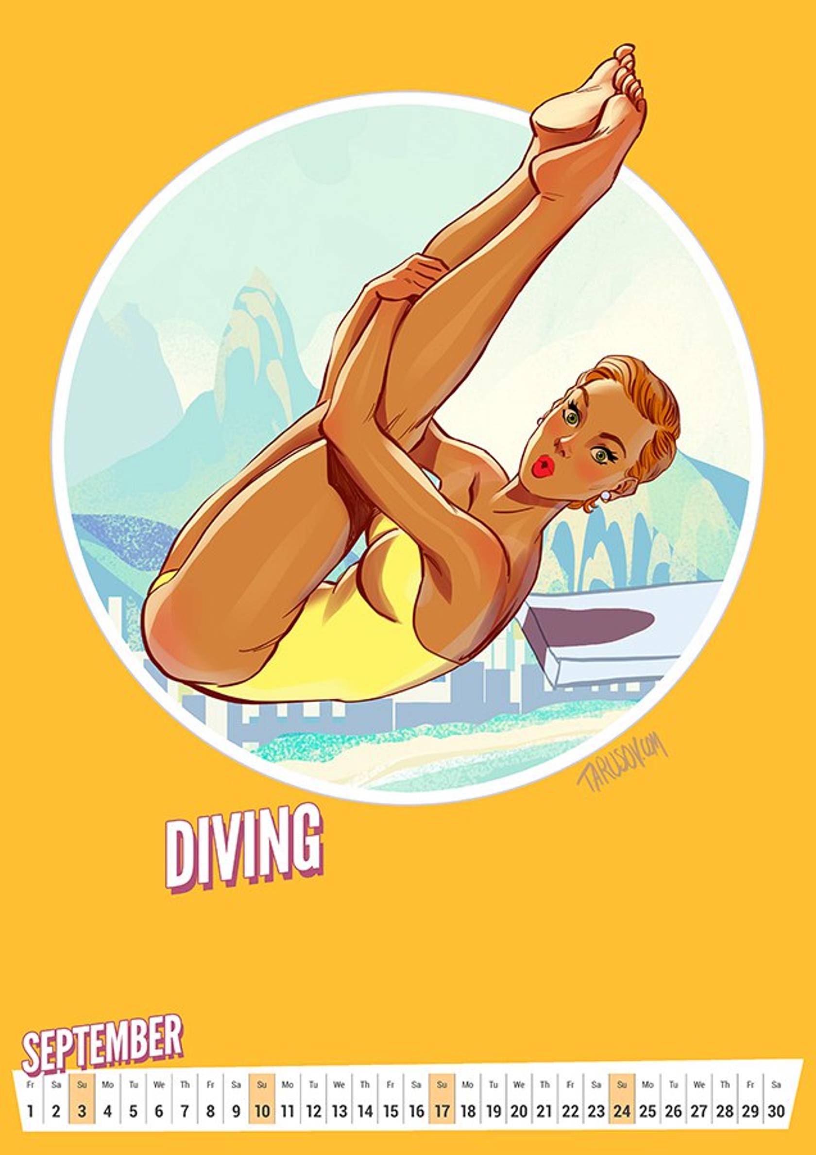 Artworks, Pinups And More [Andrew Tarusov] 2017 Summer Olympic Pinup Calender - [Andrew Tarusov] – page 10