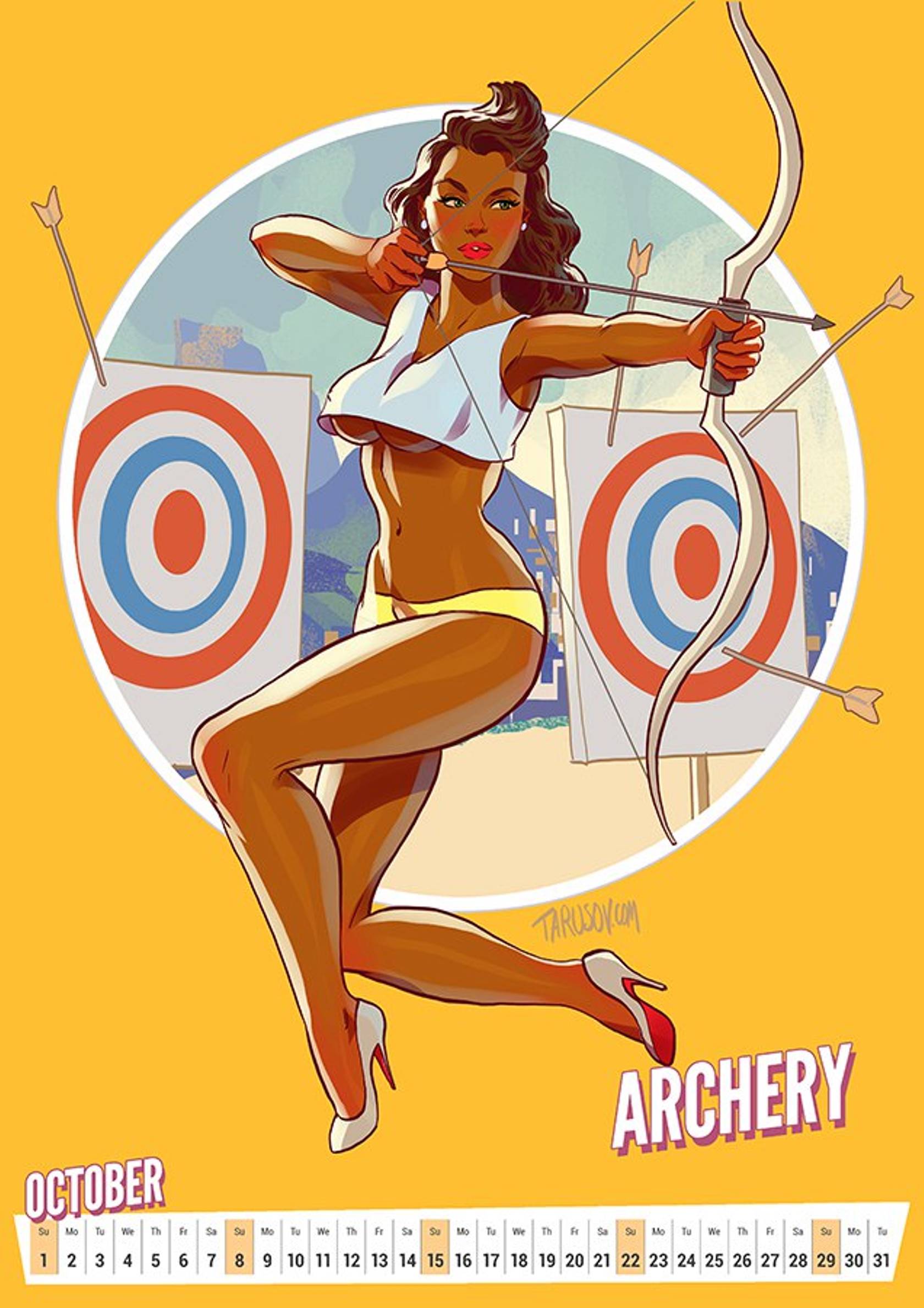 Artworks, Pinups And More [Andrew Tarusov] 2017 Summer Olympic Pinup Calender - [Andrew Tarusov] – page 11