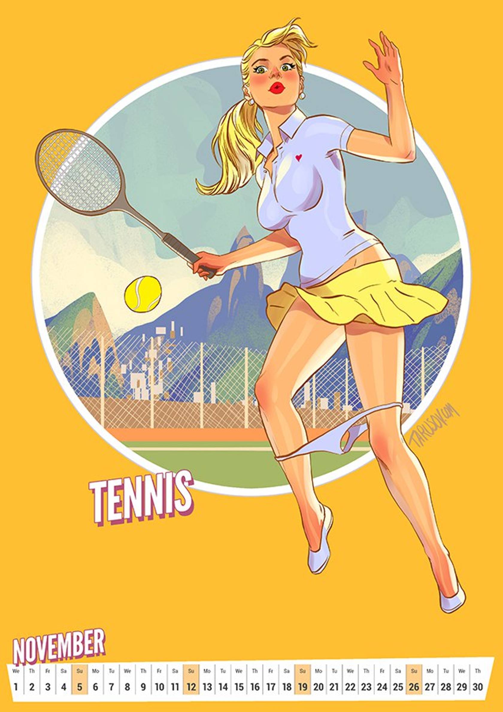 Artworks, Pinups And More [Andrew Tarusov] 2017 Summer Olympic Pinup Calender - [Andrew Tarusov] – page 12