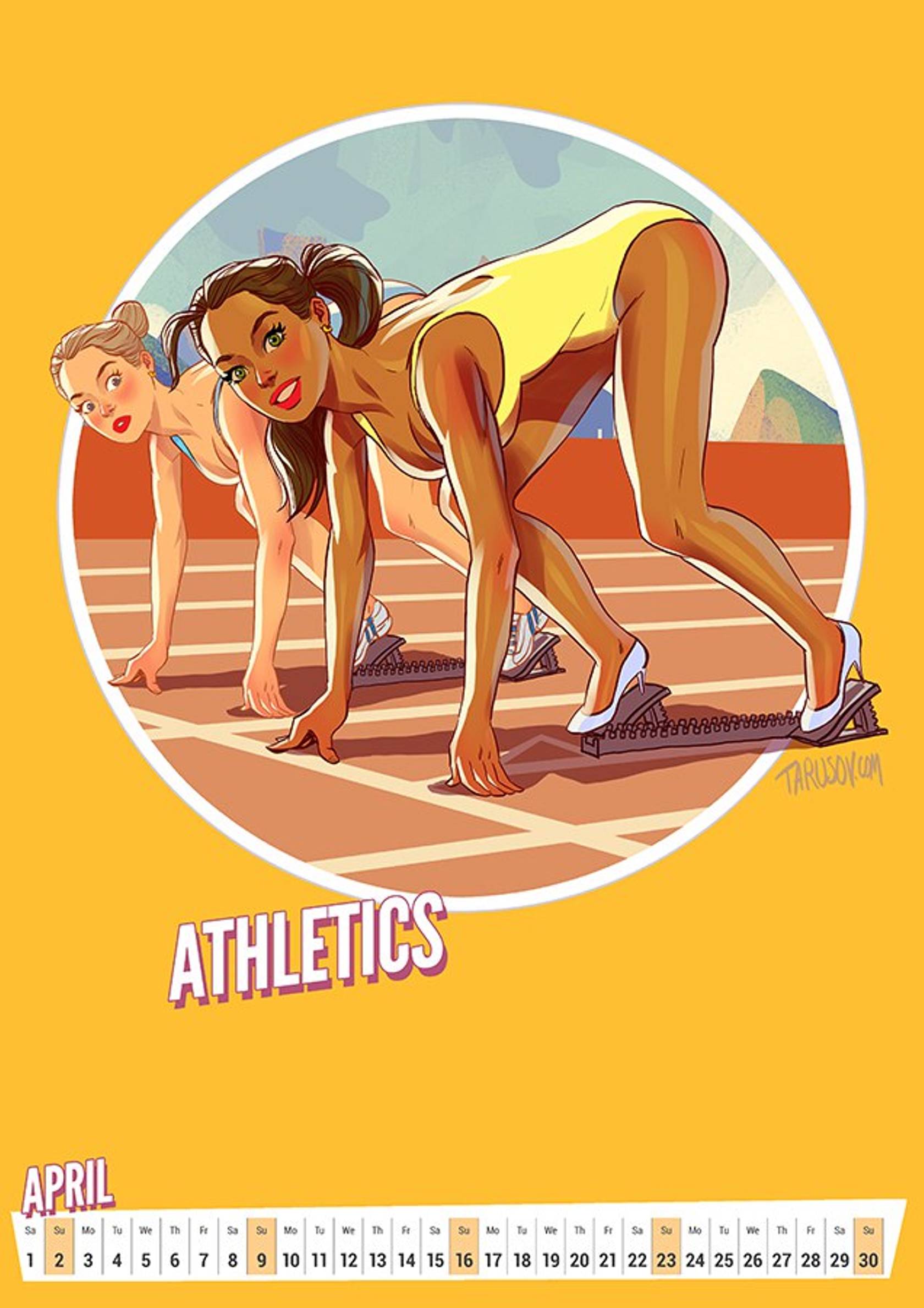 Artworks, Pinups And More [Andrew Tarusov] 2017 Summer Olympic Pinup Calender - [Andrew Tarusov] – page 5