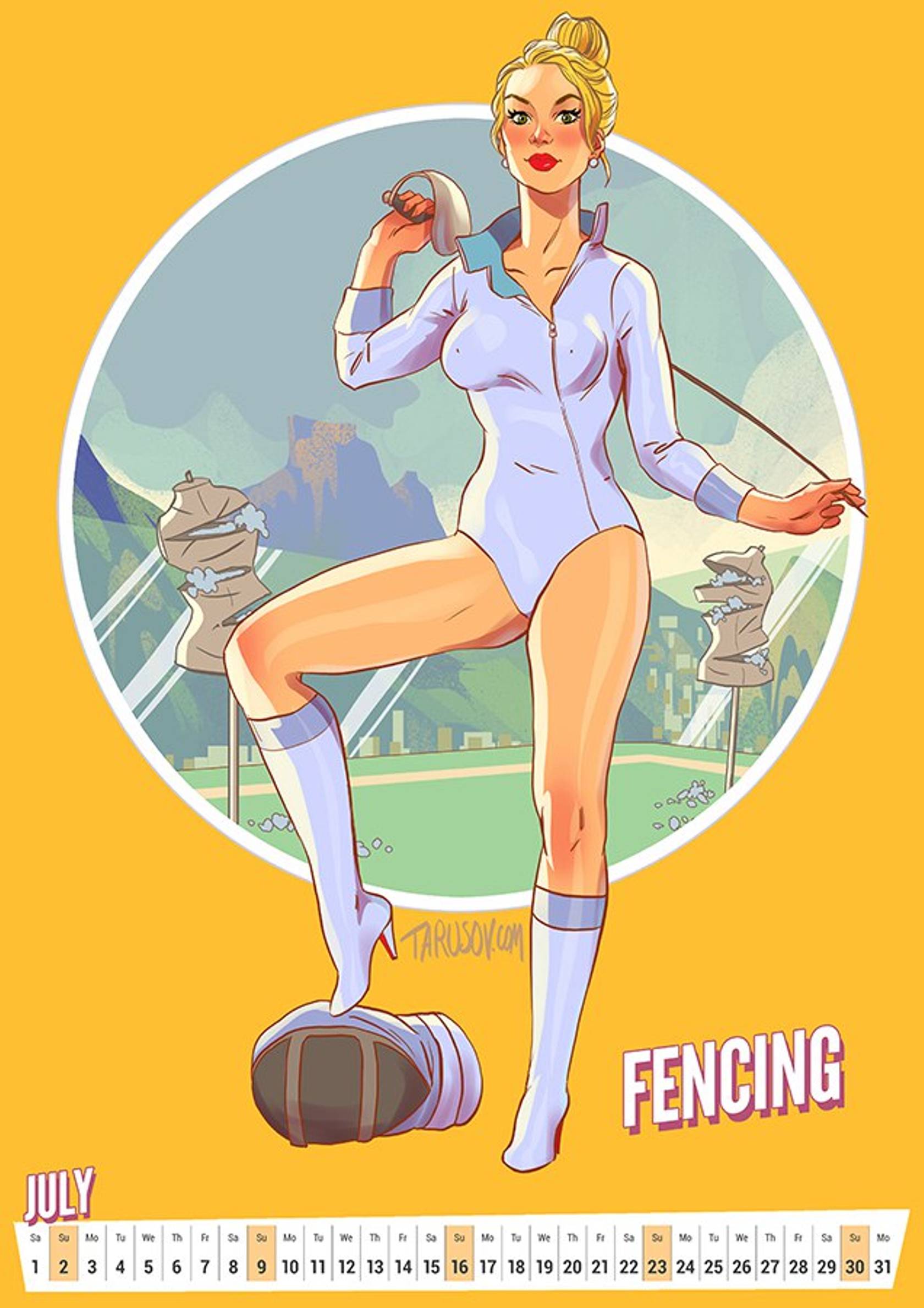 Artworks, Pinups And More [Andrew Tarusov] 2017 Summer Olympic Pinup Calender - [Andrew Tarusov] – page 8