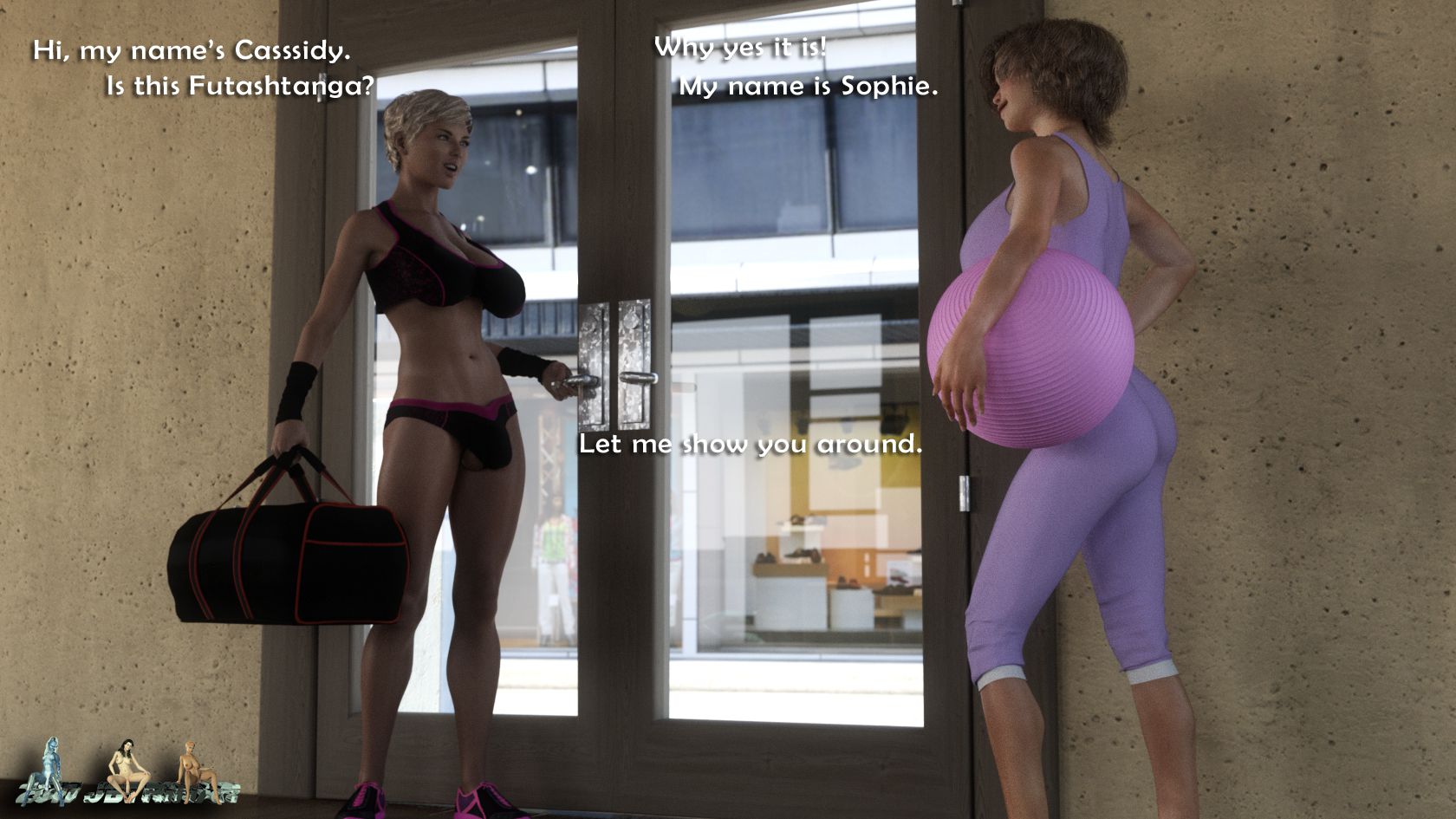 Private Sessions – Yoga [HashTag3DX] Jbtrimar - Dialogue – page 1