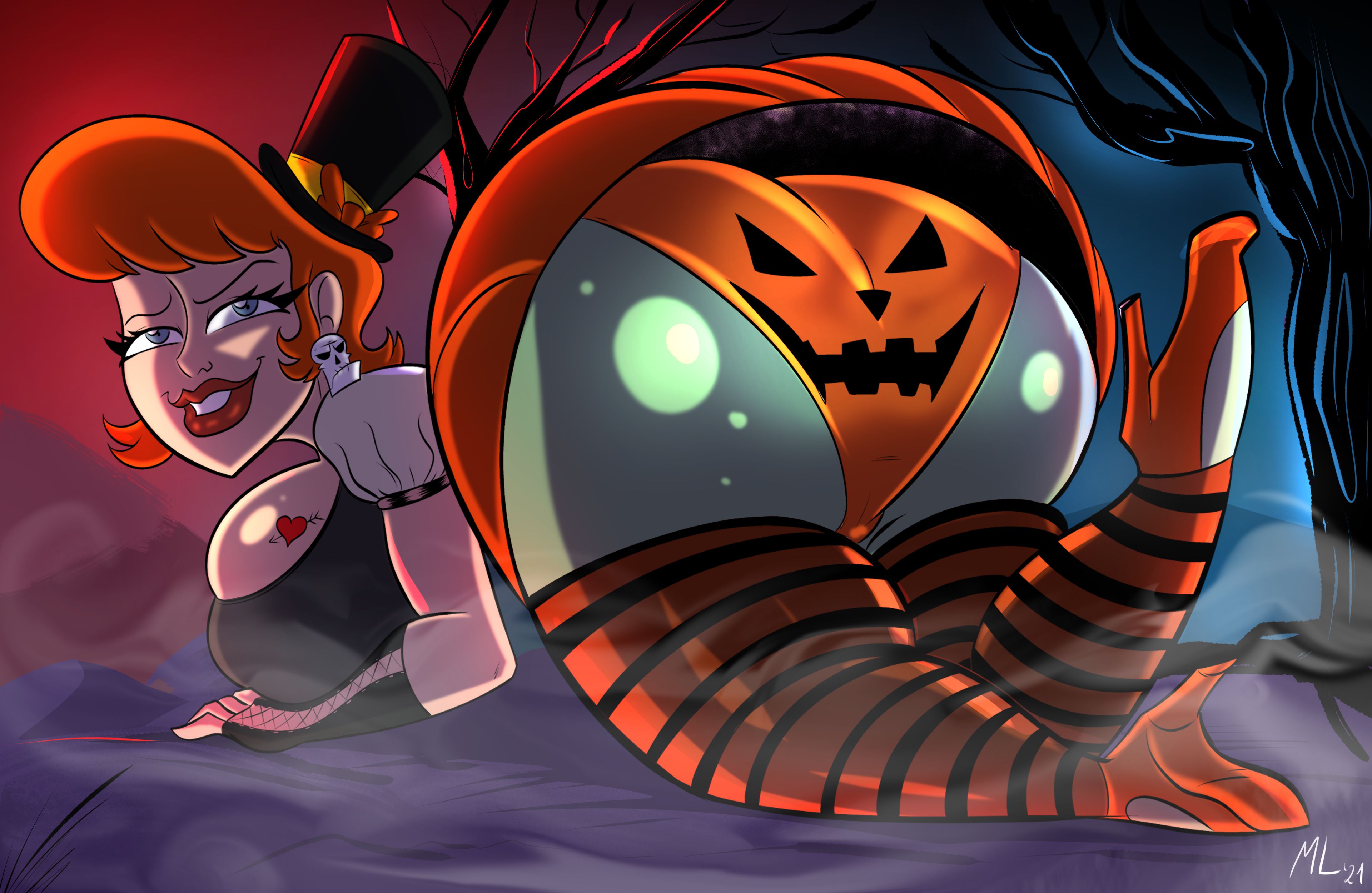 Artworks And Misc. Sets (Various) [Ameizing Lewds] [Ameizing Lewds] Pumpkin Spice Treat – page 1