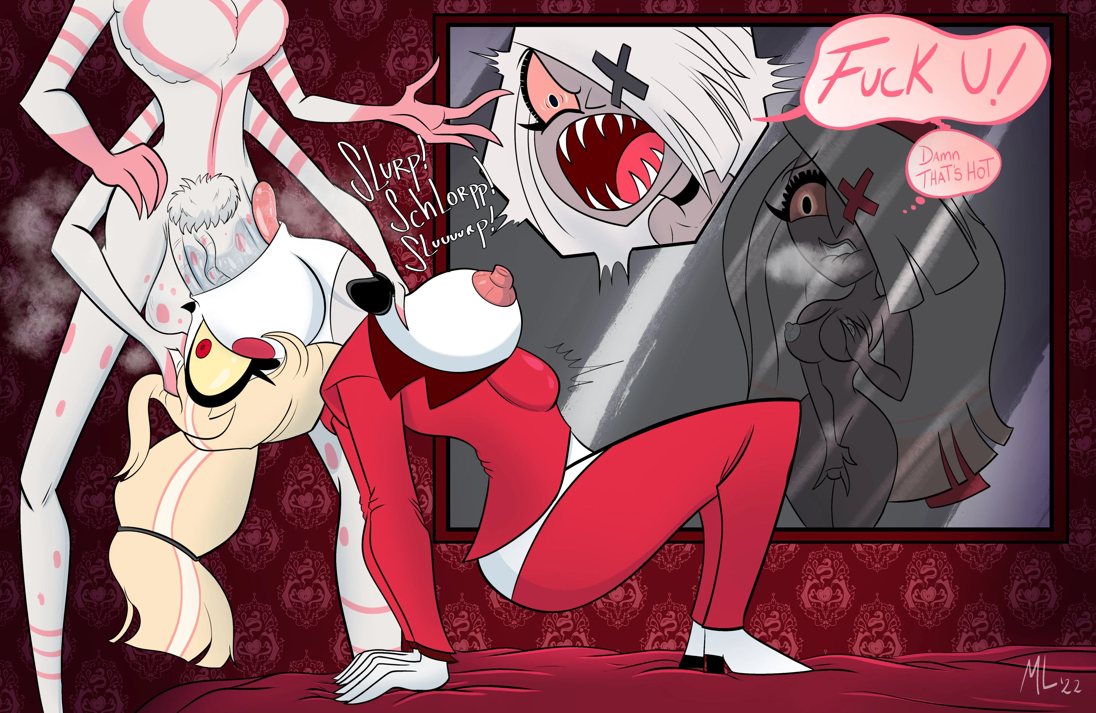 Artworks And Misc. Sets (Various) [Ameizing Lewds] [Ameizing Lewds] Charlie x Angel Dust (Hazbin Hotel) – page 3