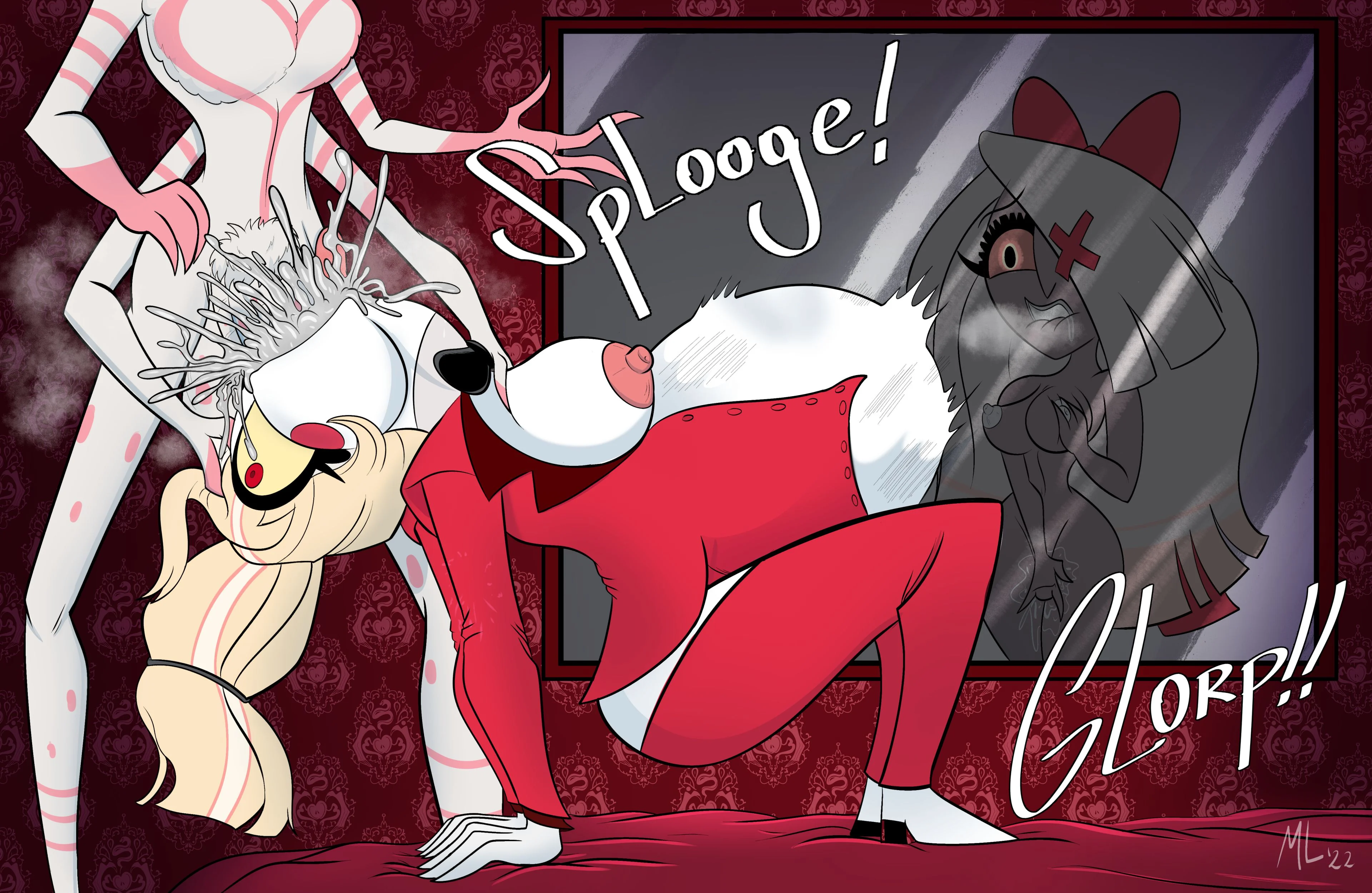 Artworks And Misc. Sets (Various) [Ameizing Lewds] [Ameizing Lewds] Charlie x Angel Dust (Hazbin Hotel) – page 4
