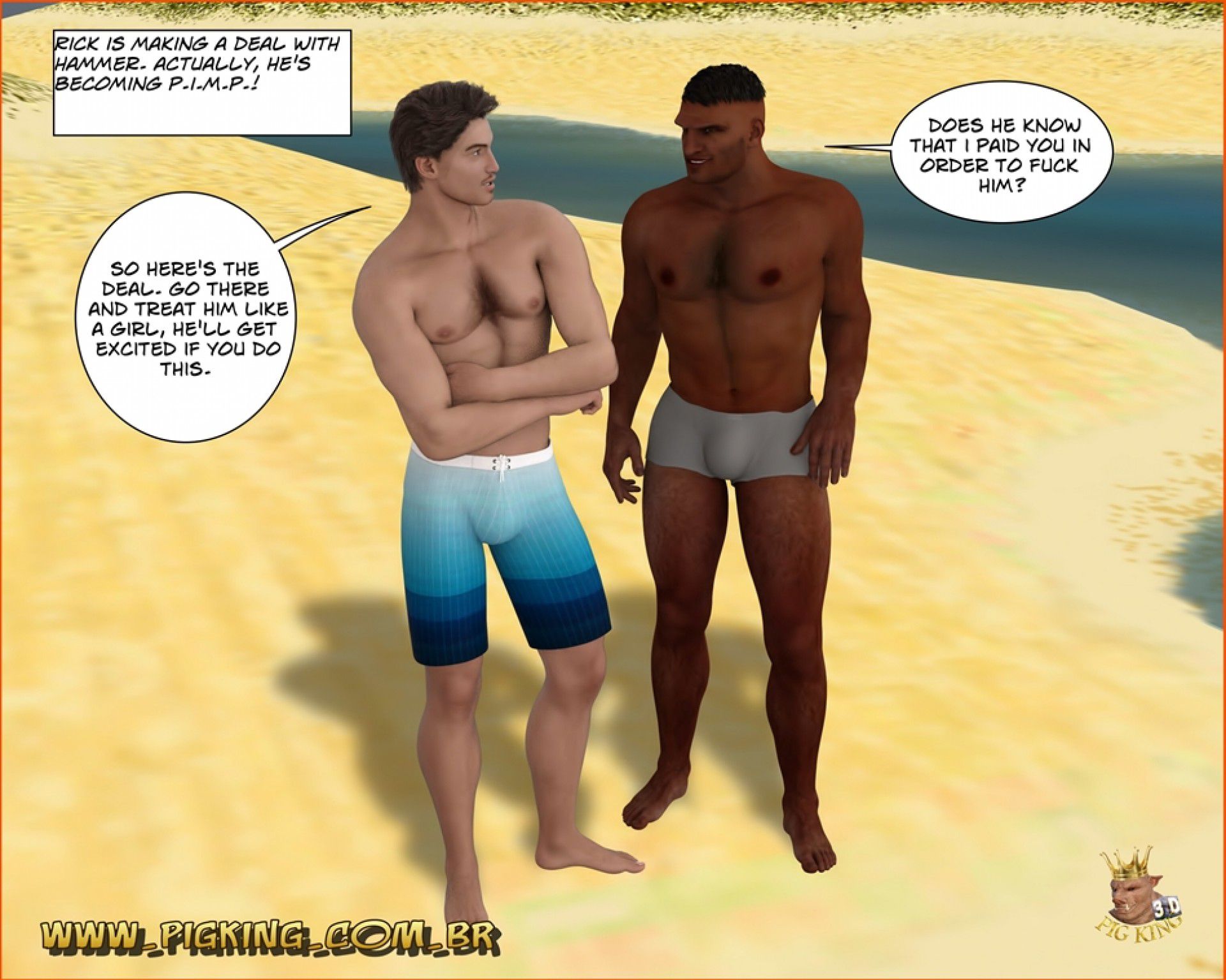 Hard Work Out! – Nininho, Leonard [PigKing] 3 . Hard Work Out! - Getting A Tan - Nininho, Hammer - Chapter 3 [PigKing] – page 14