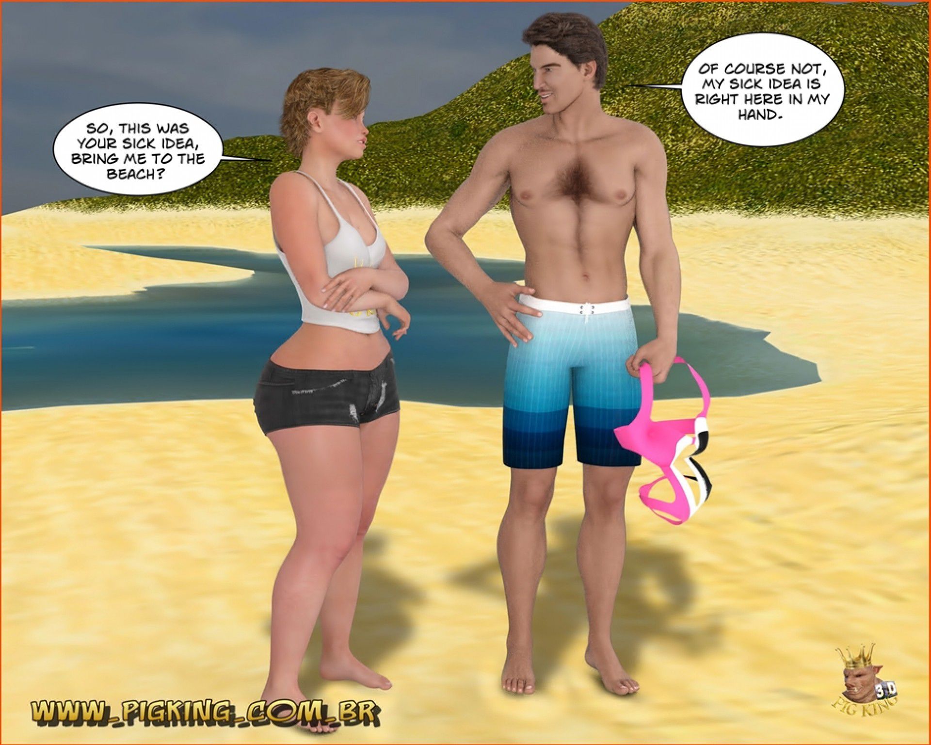 Hard Work Out! – Nininho, Leonard [PigKing] 3 . Hard Work Out! - Getting A Tan - Nininho, Hammer - Chapter 3 [PigKing] – page 3