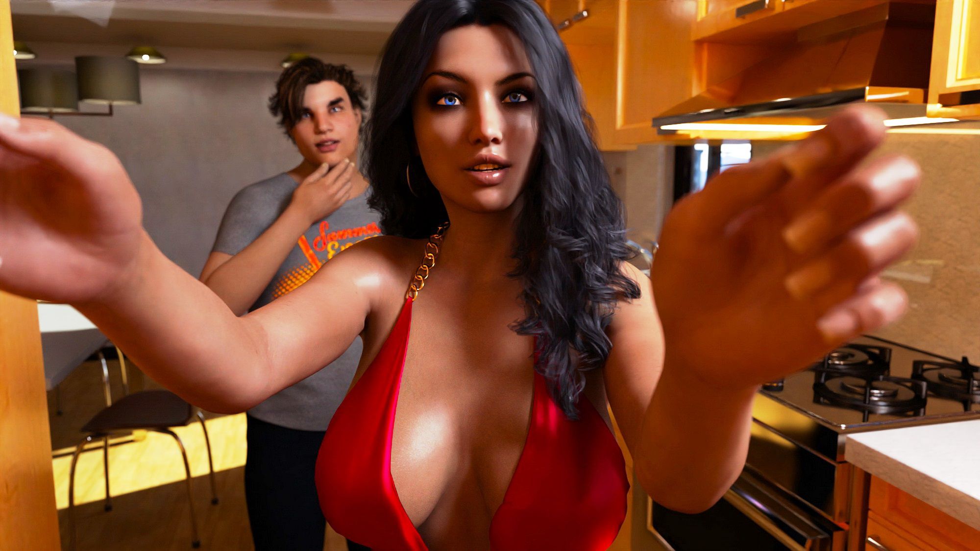 Image Sets [DeepSleep] Aunty Getting Fucked in the Kitchen - [DeepSleep] – page 1