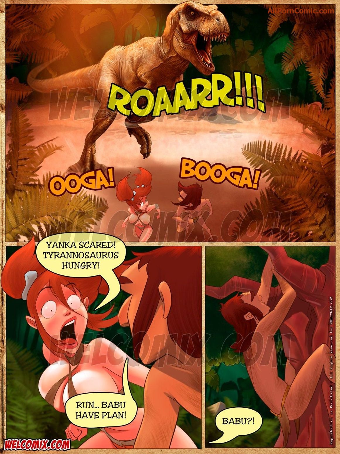 Jurassic Tribe! [WC | TF] 4 . Jurassic Tribe! - Running From The Tyrannosaurus - Chapter 4 [WC | TF] – page 3