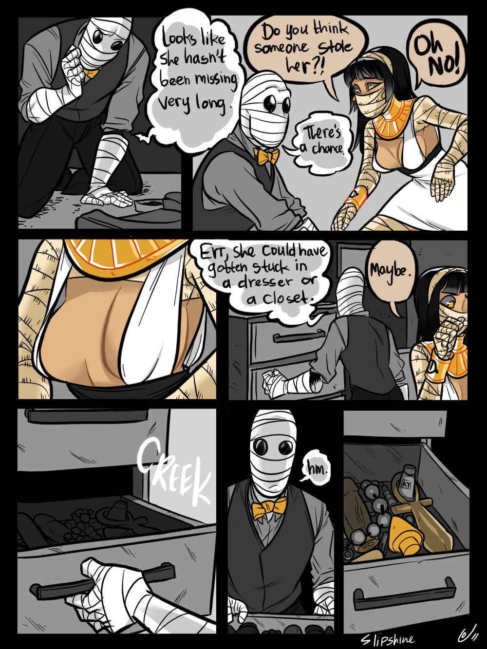 Mr. Invisible [Ovens , SlipShine] 4 . Mr. Invisible And The Mummy - Chapter 4 [Ovens , SlipShine] – page 4