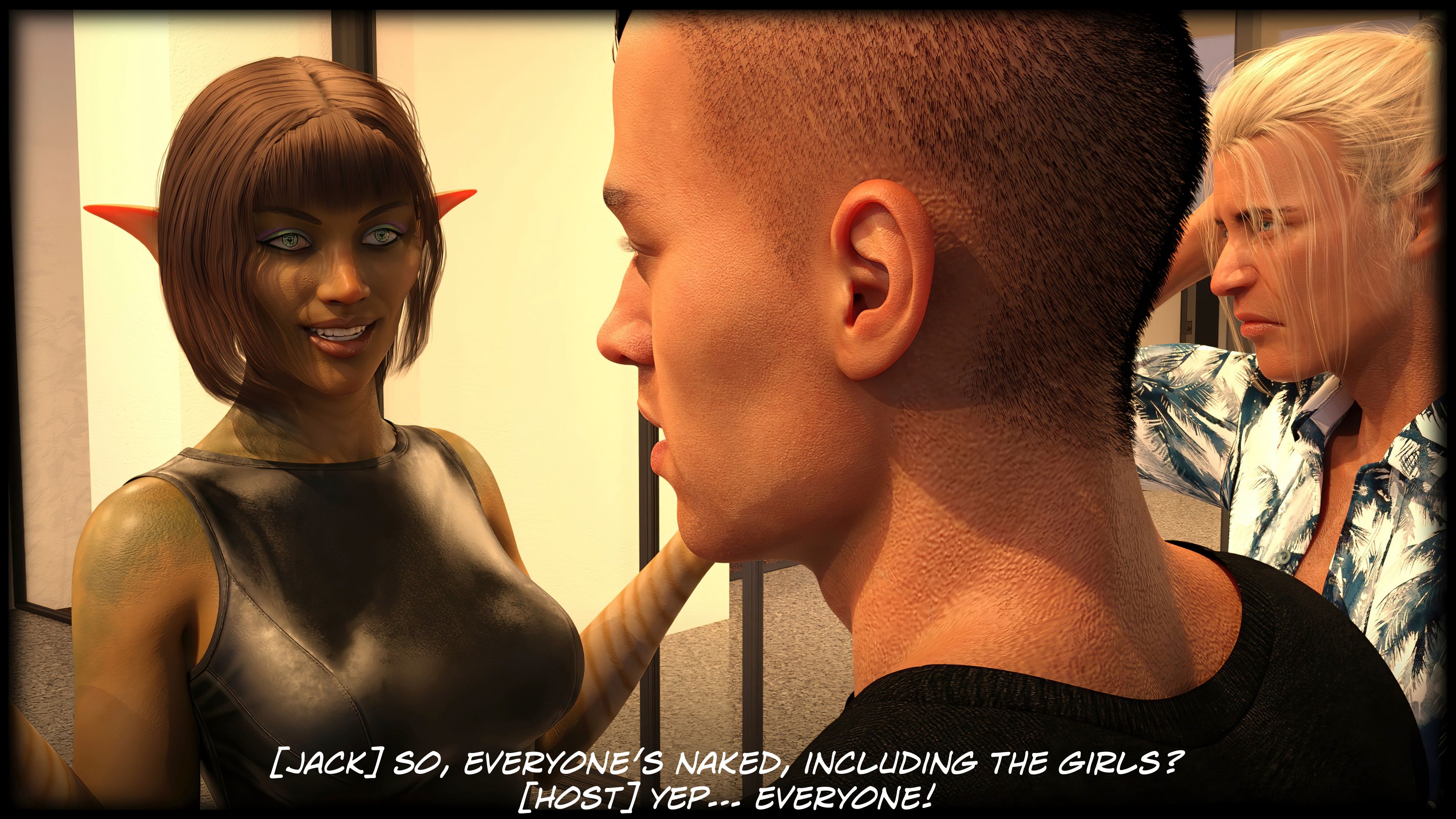 The Temptation Game [Sexy3DComics | Gonzo] 1.2 . The Temptation Game - Day 1 - Guys Villa - [Sexy3DComics] – page 11