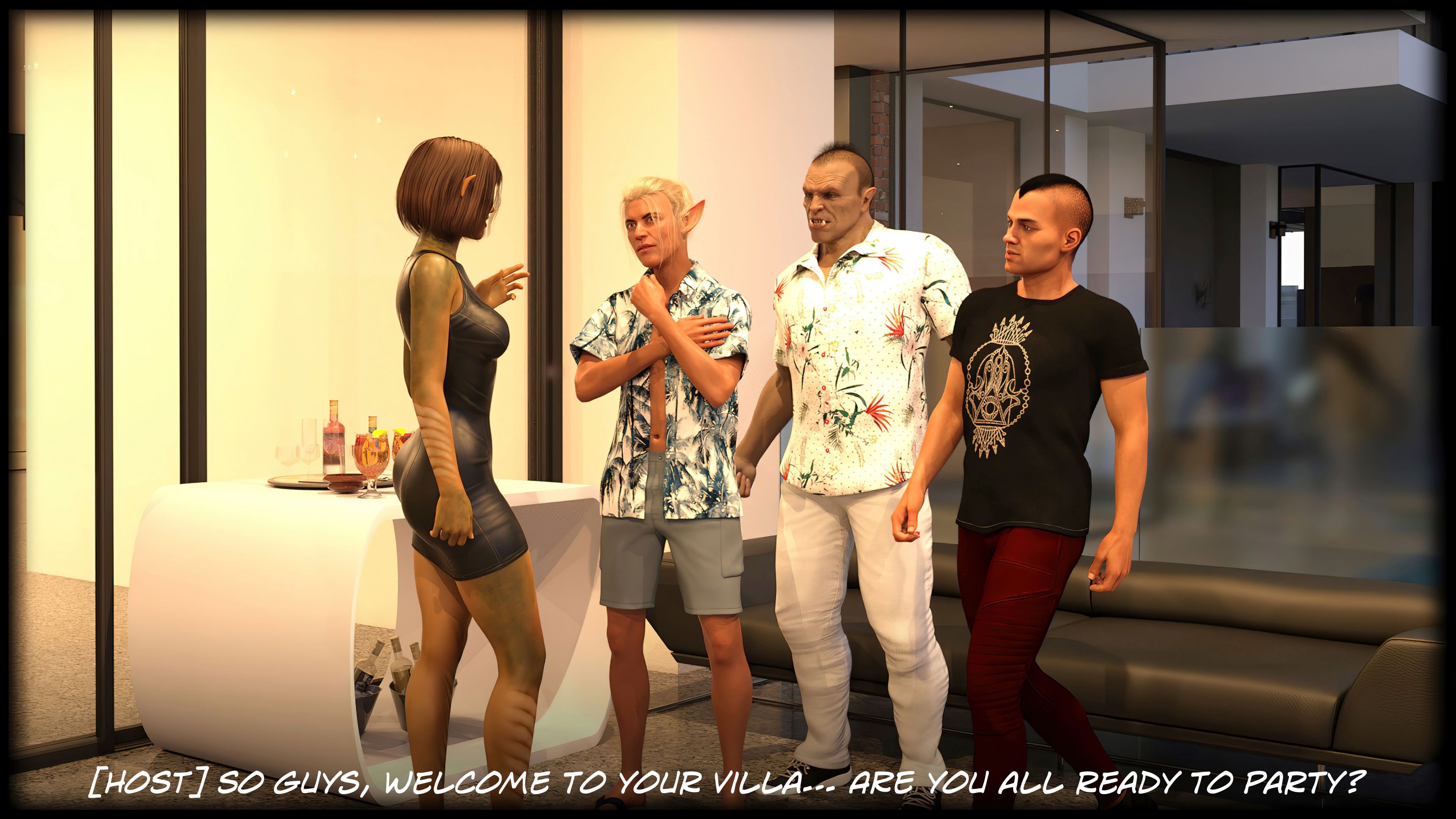 The Temptation Game [Sexy3DComics | Gonzo] 1.2 . The Temptation Game - Day 1 - Guys Villa - [Sexy3DComics] – page 5