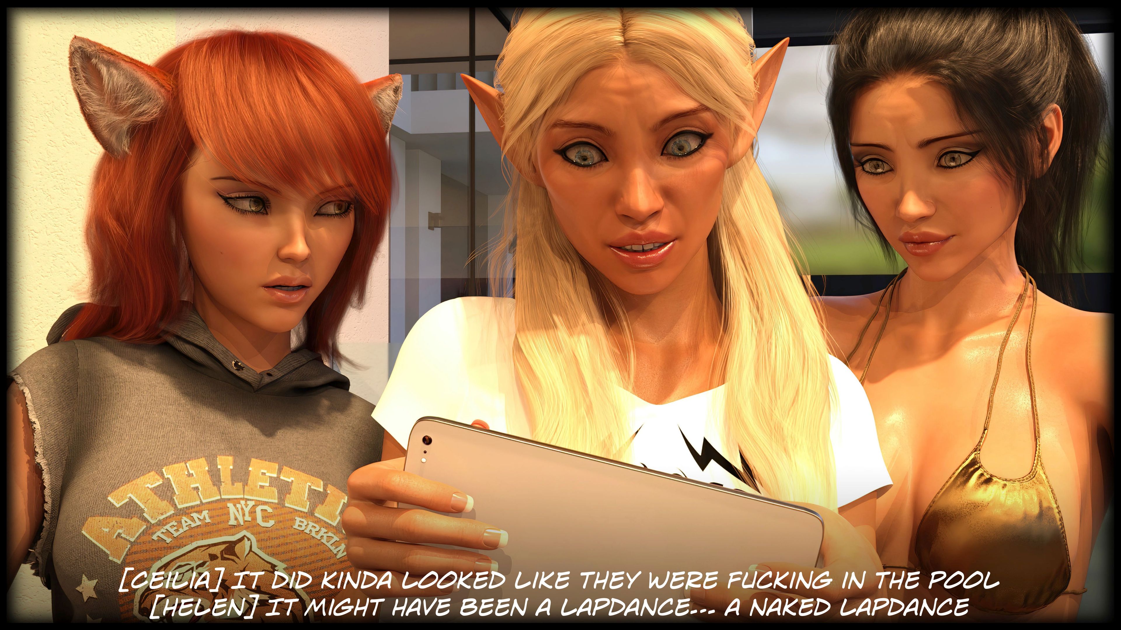 The Temptation Game [Sexy3DComics | Gonzo] 2.1 . The Temptation Game - Day 2 - Girls Villa - [Sexy3DComics] – page 12