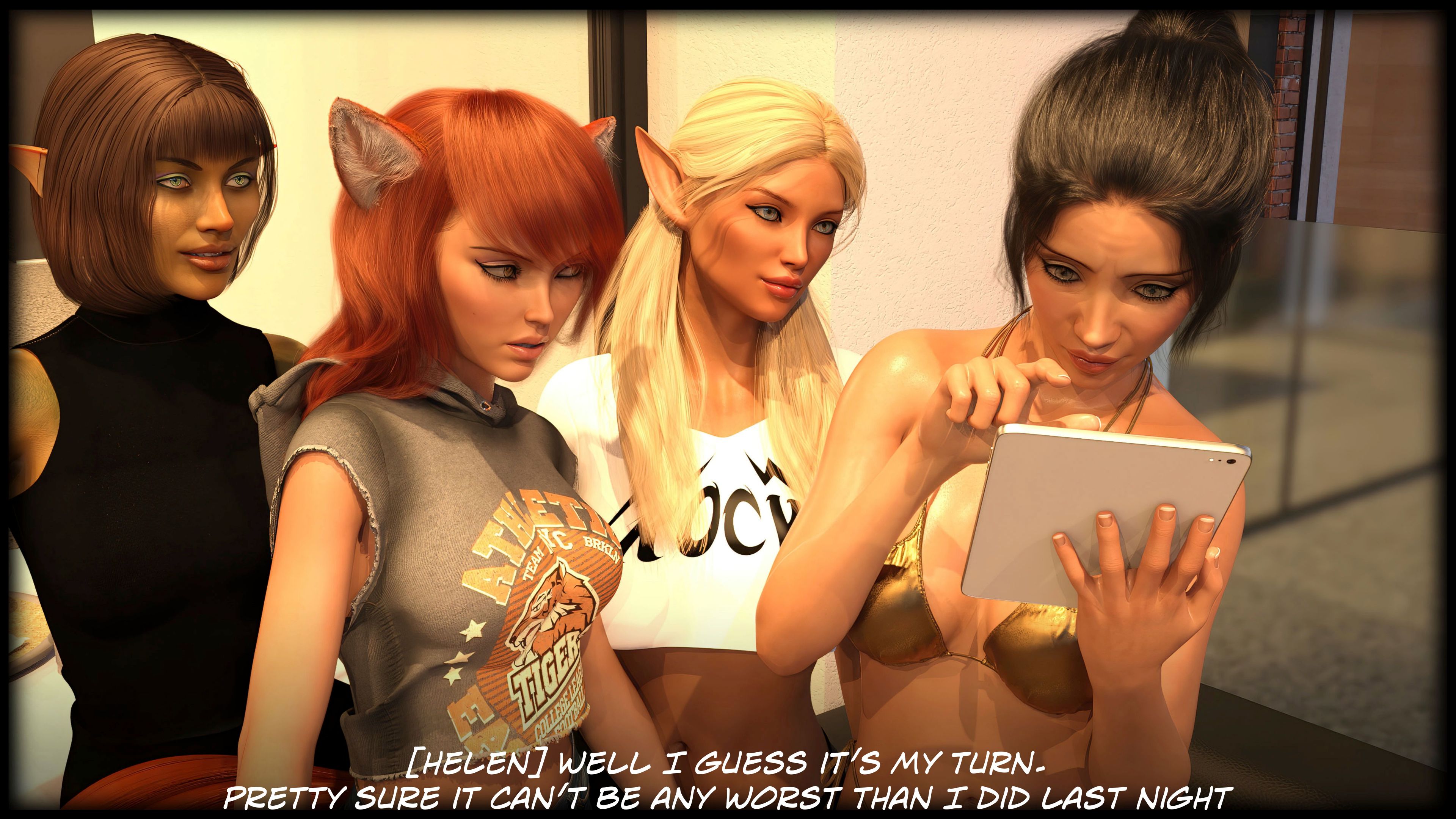 The Temptation Game [Sexy3DComics | Gonzo] 2.1 . The Temptation Game - Day 2 - Girls Villa - [Sexy3DComics] – page 13