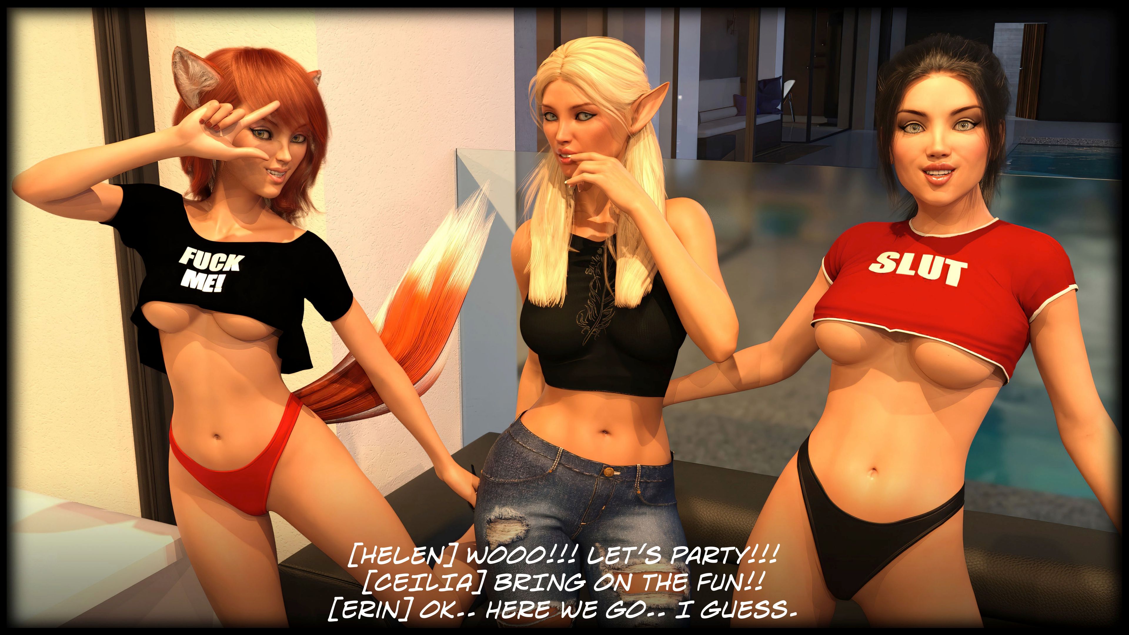 The Temptation Game [Sexy3DComics | Gonzo] 1.1 . The Temptation Game - Day 1 - Girls Villa - [Sexy3DComics] – page 32