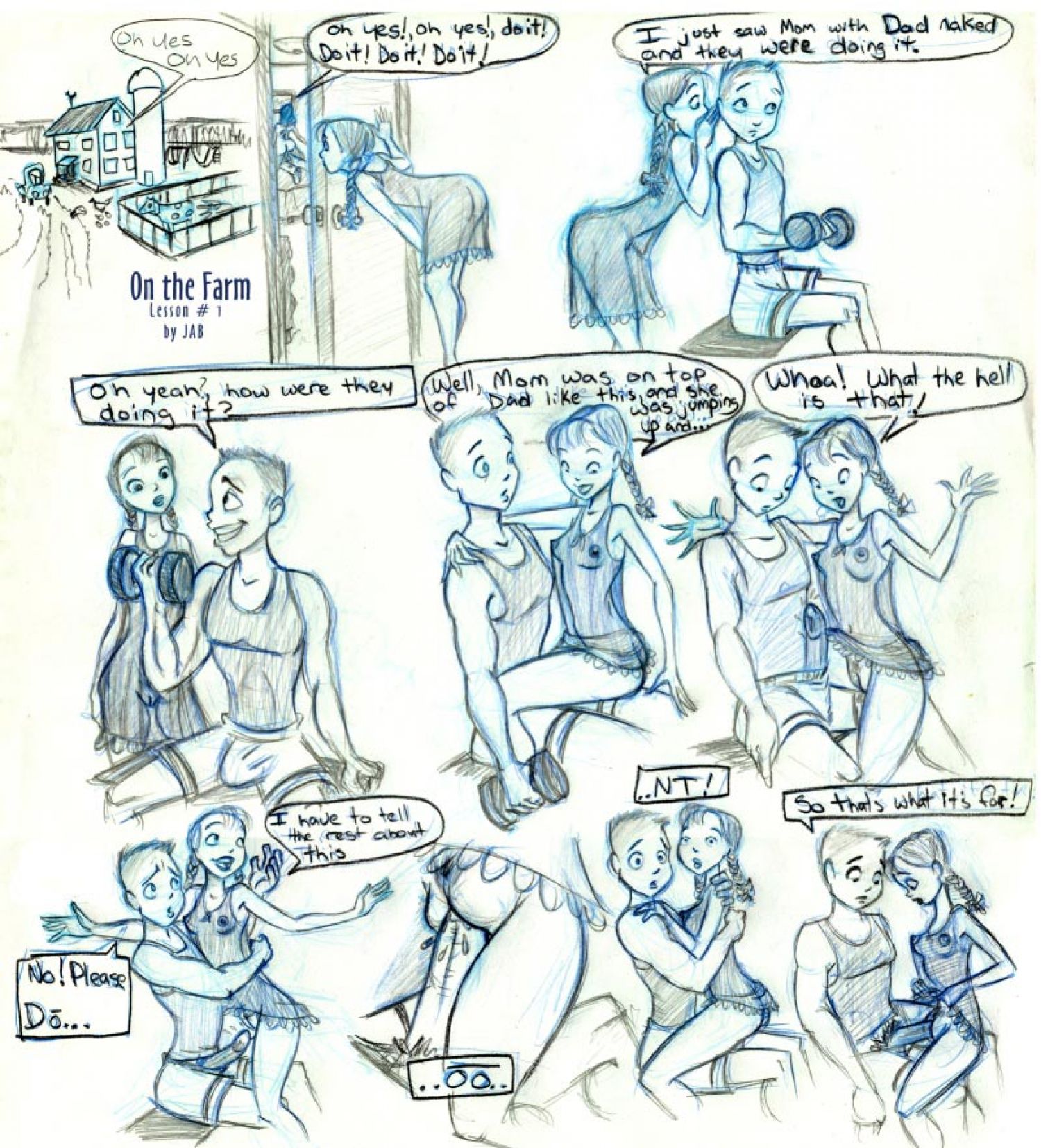 Farm Lessons [JABComix] 1 . Farm Lessons - On the Farm - Chapter 1 [JABComix] – page 1