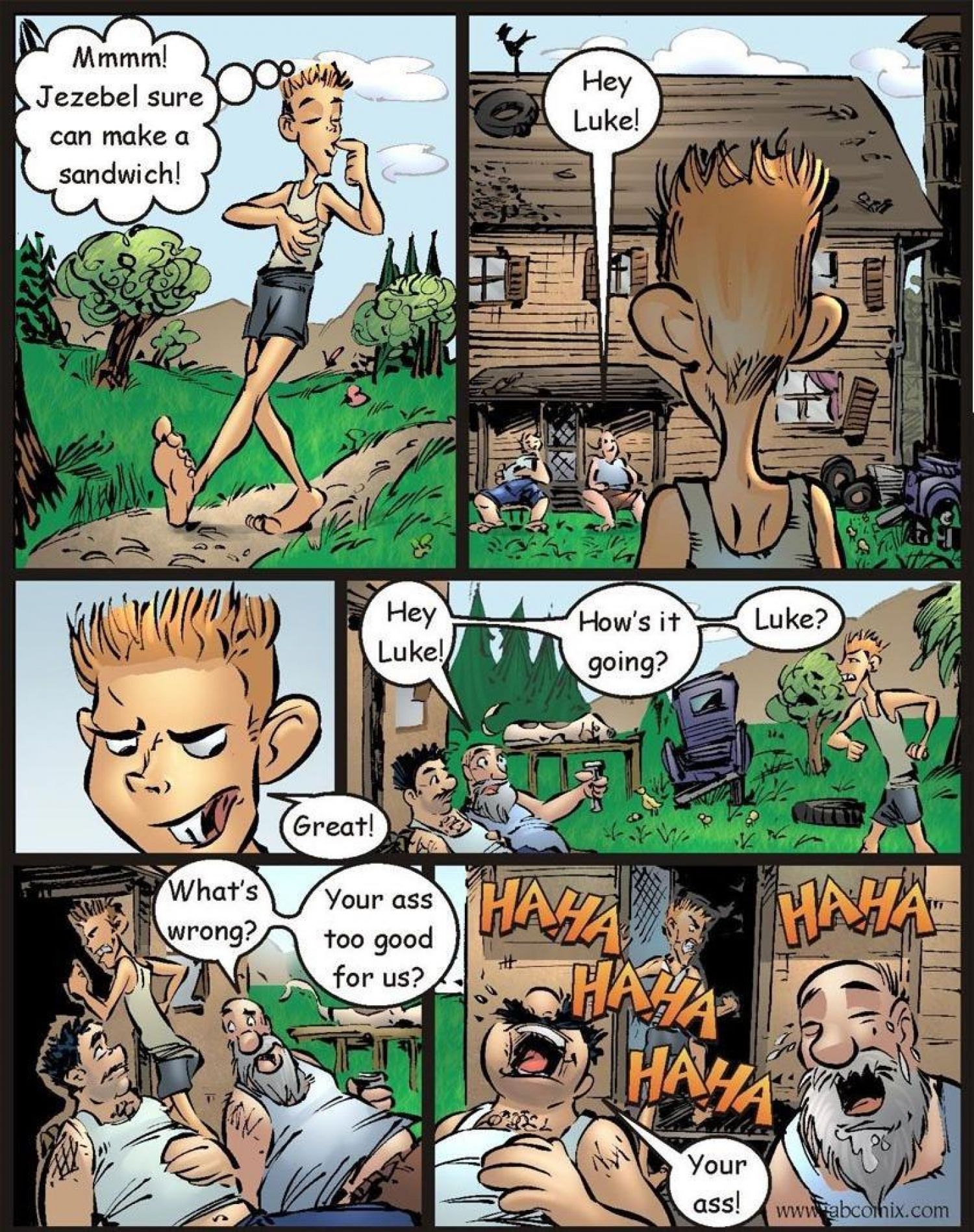 Farm Lessons [JABComix] 11 . Farm Lessons - How to Make a Ham Sandwich - Chapter 11 [JABComix] – page 5