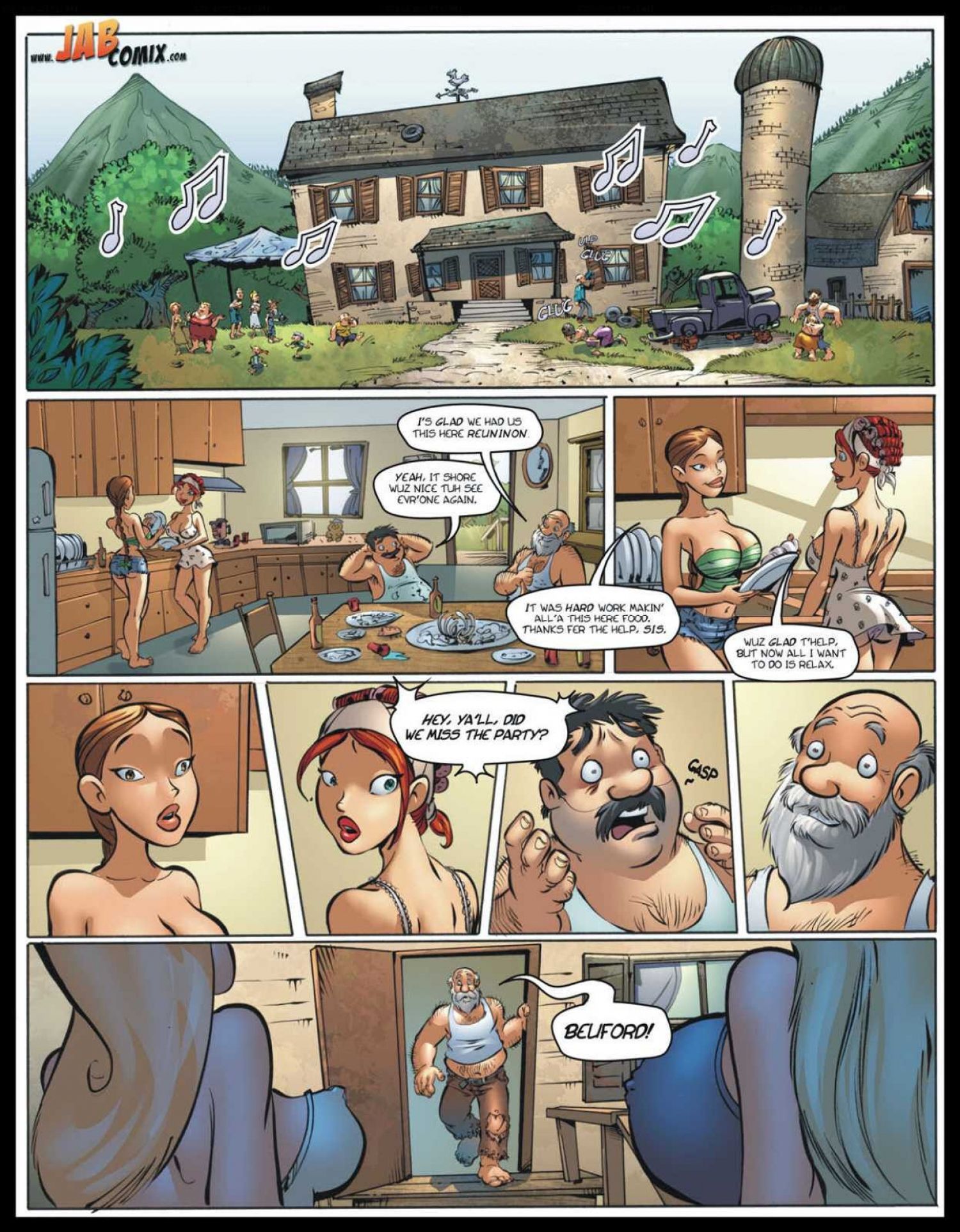 Farm Lessons [JABComix] 14 . Farm Lessons - The Family Reunion - Chapter 14 [JABComix] – page 2