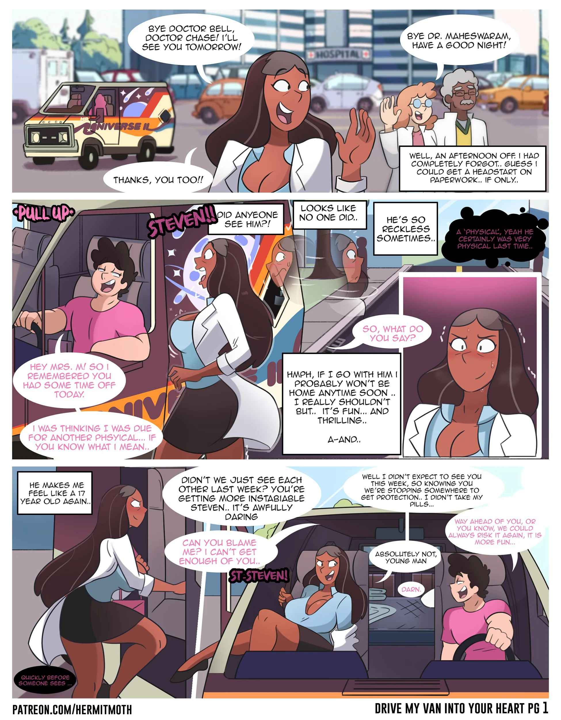 Drive My Van Into Your Heart (Steven Universe) [Hermit Moth] 1 . Drive My Van Into Your Heart - Chapter 1 (Steven Universe) [Hermit Moth] – page 1