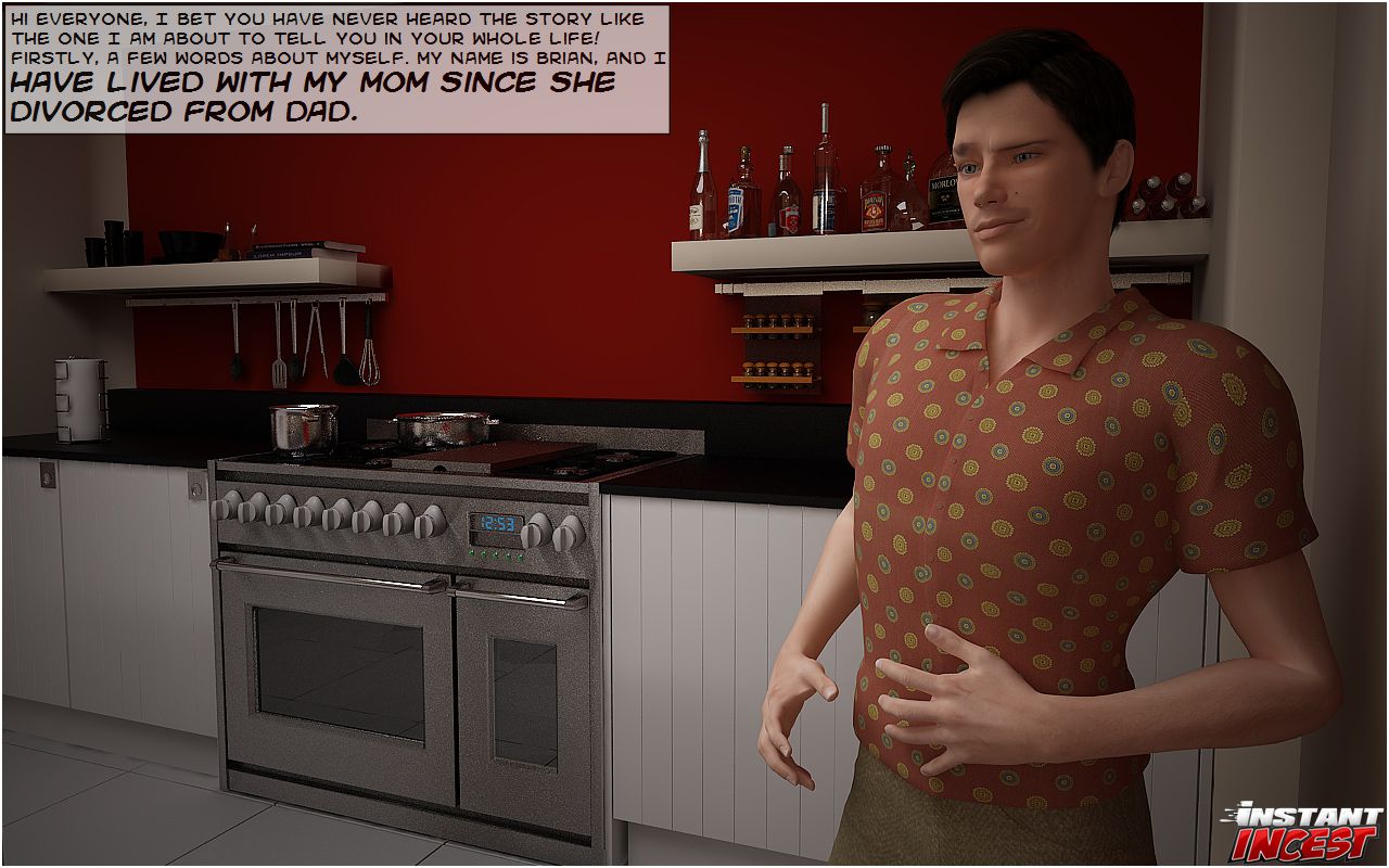 Comics [InstantIncest] Screwing momma on the kitchen floor – page 1