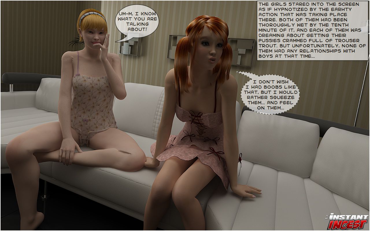 Comics [InstantIncest] Vicious sisters fucked by daddy – page 4