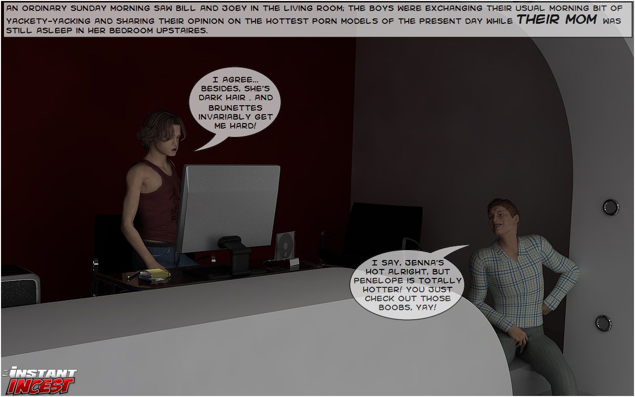 Comics [InstantIncest] Sons seducing hot momma – page 1