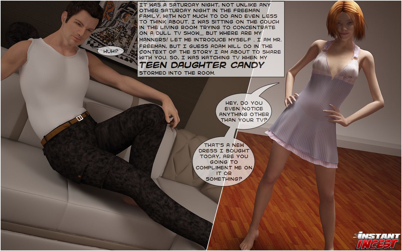 Comics [InstantIncest] Special care for our horny daddy – page 1