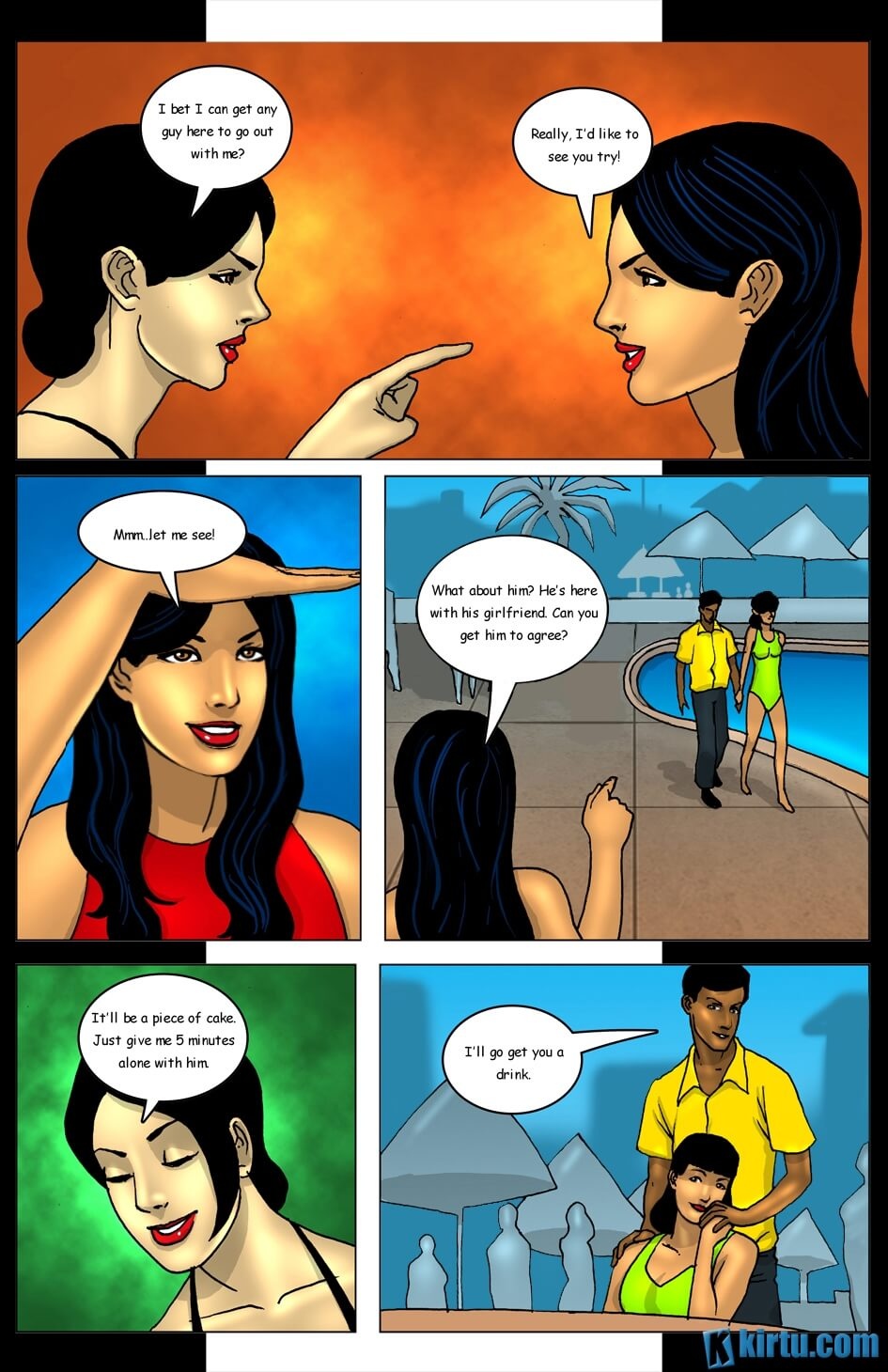 Savita Bhabhi In Goa [Kirtu] 3 . Savita Bhabhi In Goa - 2 Hot Girls fight for 1 Lucky Guy? - Chapter 3 [Kirtu] – page 4
